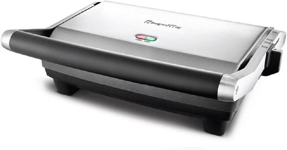 Breville BSG520XL Panini Duo Sandwich Maker, Brushed Stainless Steel | Toast two sandwiches at one with this nonstick press, creating restaurant-style grill marks every time | 2 slice