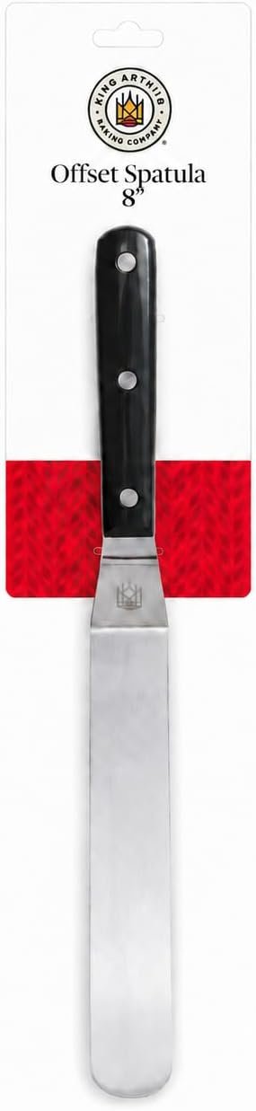 King Arthur Baking Company Offset Spatula, Japanese Stainless Steel, 8-Inch Flexible Blade, For Precise Cake Decorating