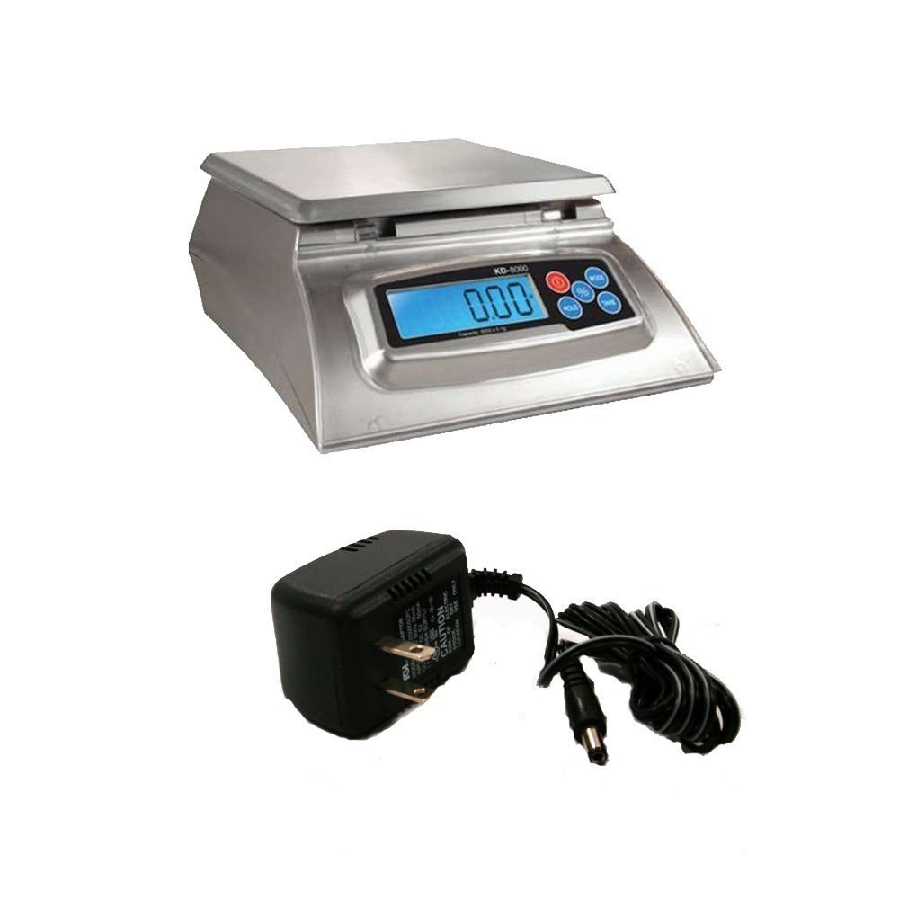 My Weigh KD-8000 Stainless Steel Food Scale (Silver) | Baker’s math and percentage weighing, removable LCD covers