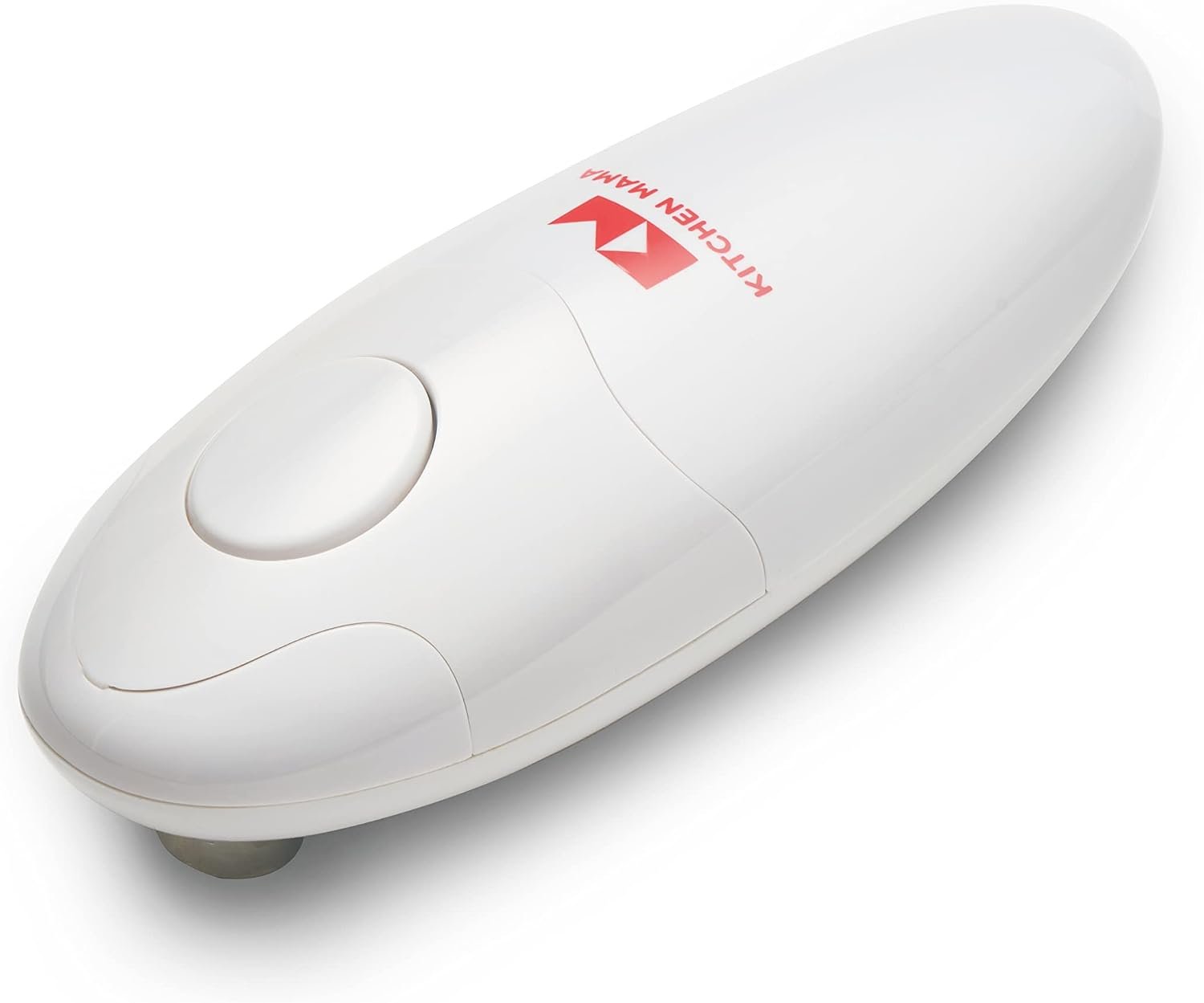 Kitchen Mama Auto Electric Can Opener, White | Automatic, Hands Free, Smooth Edge, Food-Safe, Battery Operated