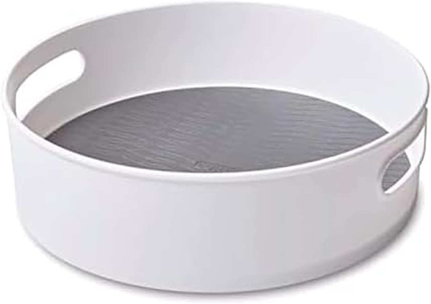 Copco 12 Inch Non-Skid Lazy Susan Turntable Organizer for Cabinet, Kitchen, Pantry, Bathroom – Smooth-Glide Rotating Storage with Raised Rim and Handles