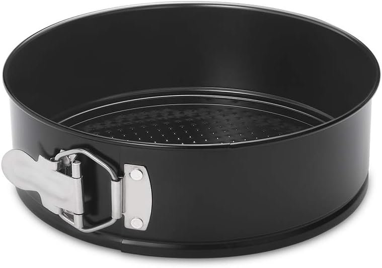 HIWARE 8 Inch Non-stick Springform Pan with Removable Bottom – Leakproof Cheesecake Pan
