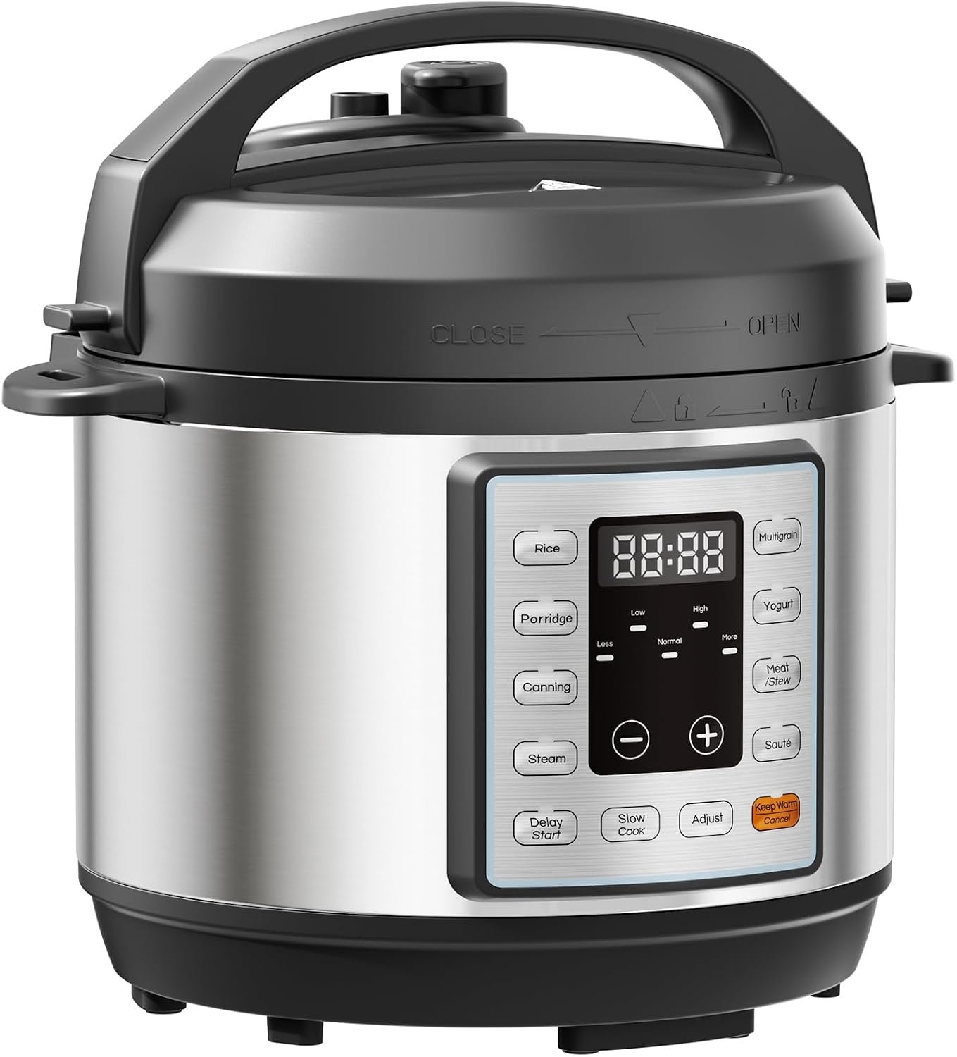 NEWBULIG 10-In-1 Electric Pressure Cooker, 3 Quart Multi Cooker for Rice, Stew and Steam, Small Programmable Stainless Steel Pot with Slow Cook Function and Ceramic Inner Pot