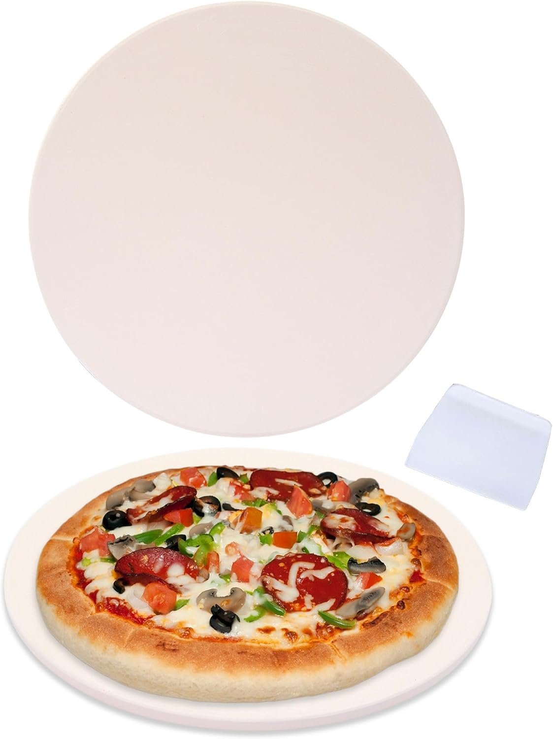 9” Round Small Pizza Stone for Toaster Oven | Cordierite Grilling Stone Bread Baking Stone for Grill, Oven | Bake Homemade Golden Crispy Crust Pizza