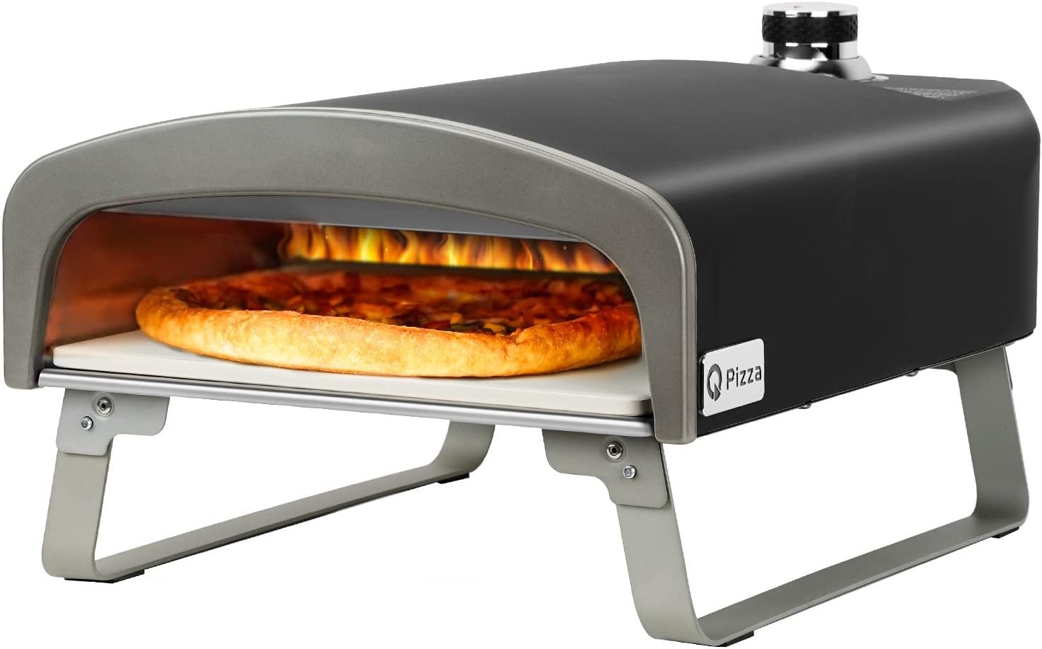 Outdoor Pizza Oven, Portable Gas Pizza Oven, PS100 | 13x13in Pizza Stone for Outside Cooking, Backyard Pizza Maker, Pizza Accessory Ideal for Outdoor Kitchen & Party, Great Gift