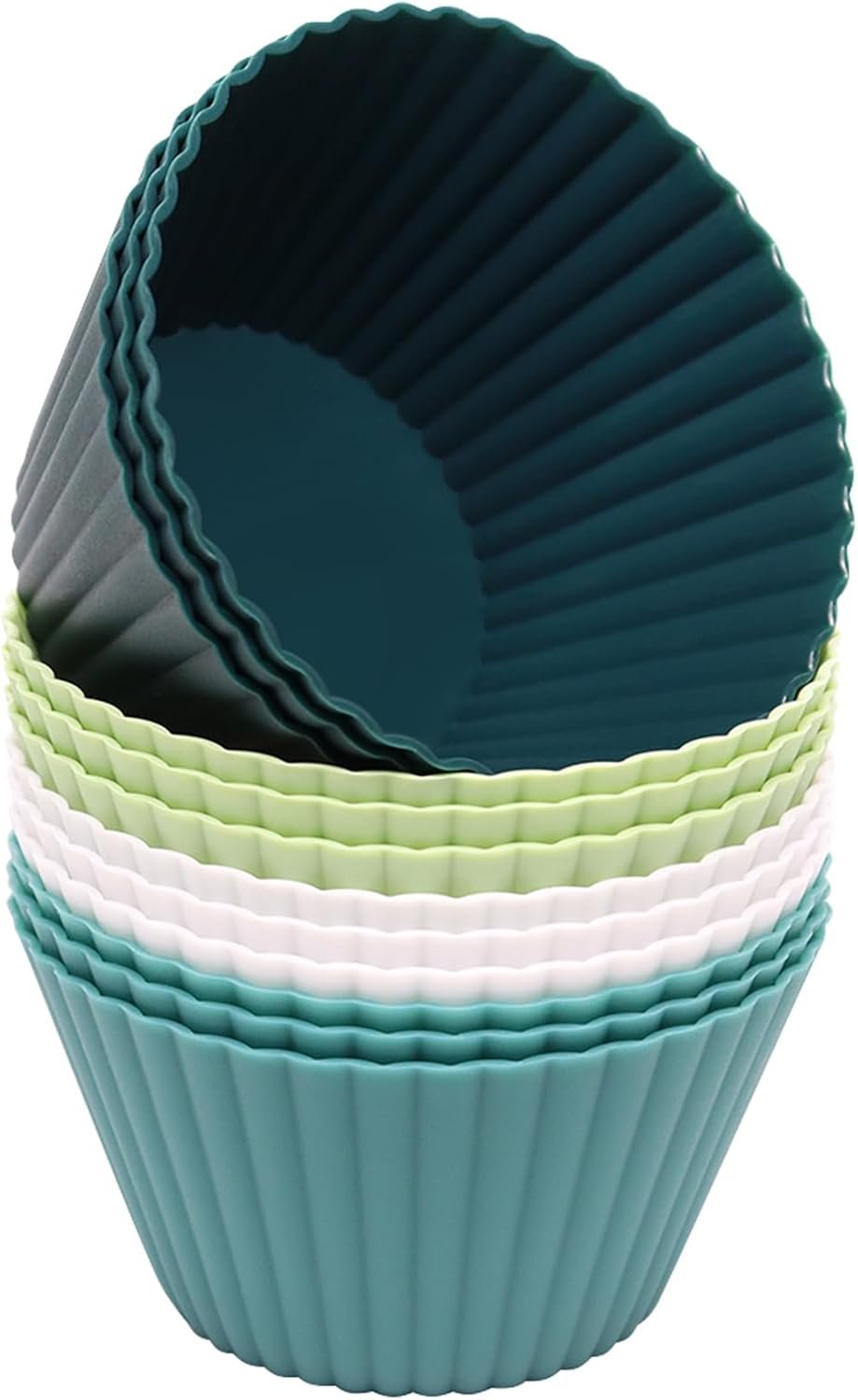 Extra Large Silicone Cupcake Muffin Cups 12 Pcs(3.54 Inch) | Non-stick, Reusable, Jumbo, Easy to Clean, for Cupcake, Muffin, Mousse