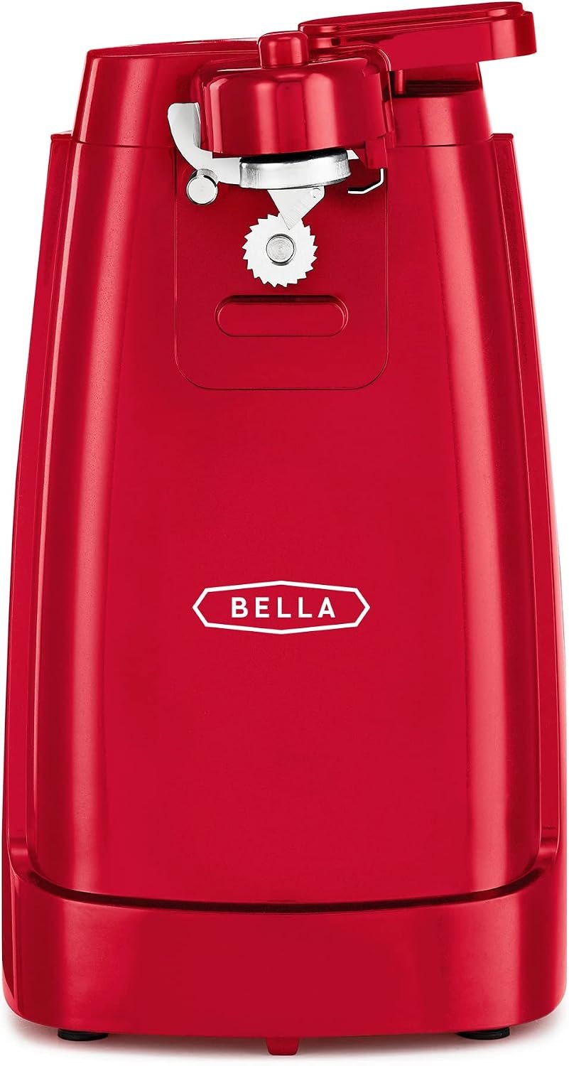 bella Electric Can Opener and Knife Sharpener, Red