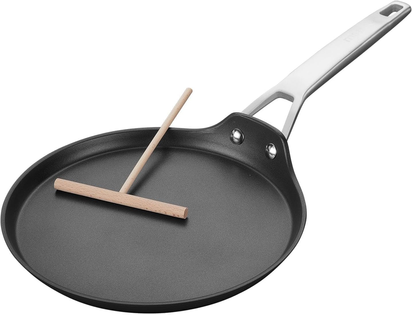 MsMk 8 Inch Nonstick Crepe Pan with Spreader, Induction Dosa Tawa Pancake Pan
