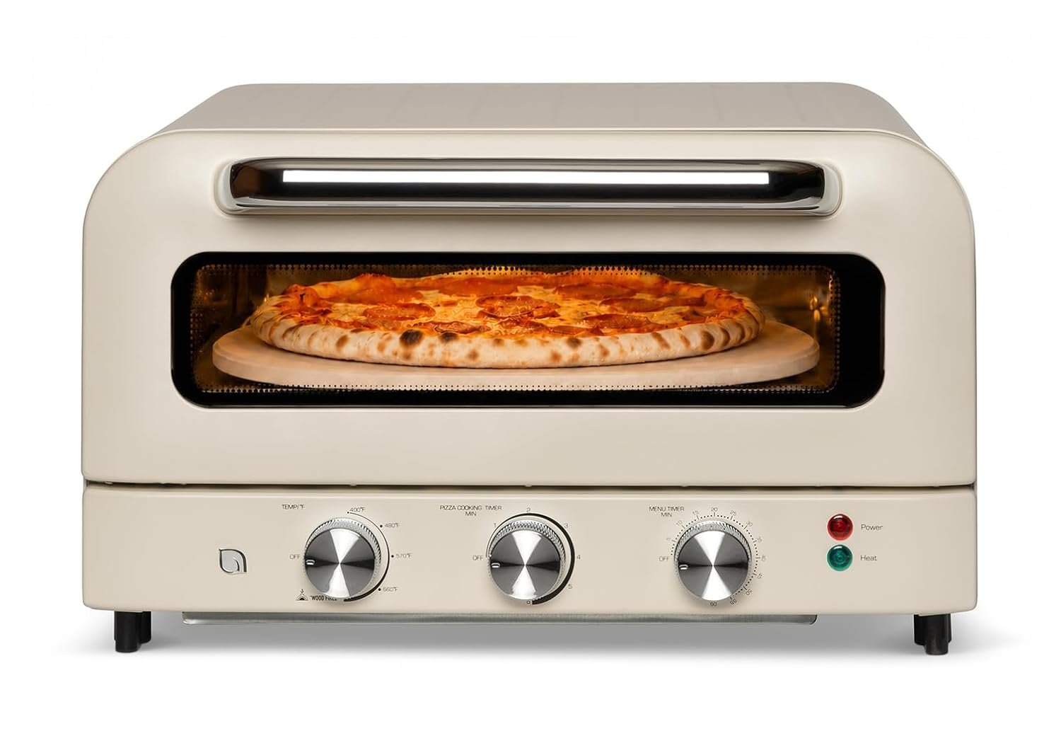 WILLOW Eco Series Electric Indoor Pizza Oven – 1800W, 5 Presets, Heats up to 750°F, Countertop Pizza Maker with 12″ Ceramic Stone for Pizzeria-Style Crust, Scraper and Cutter Included Horno Para Pizza