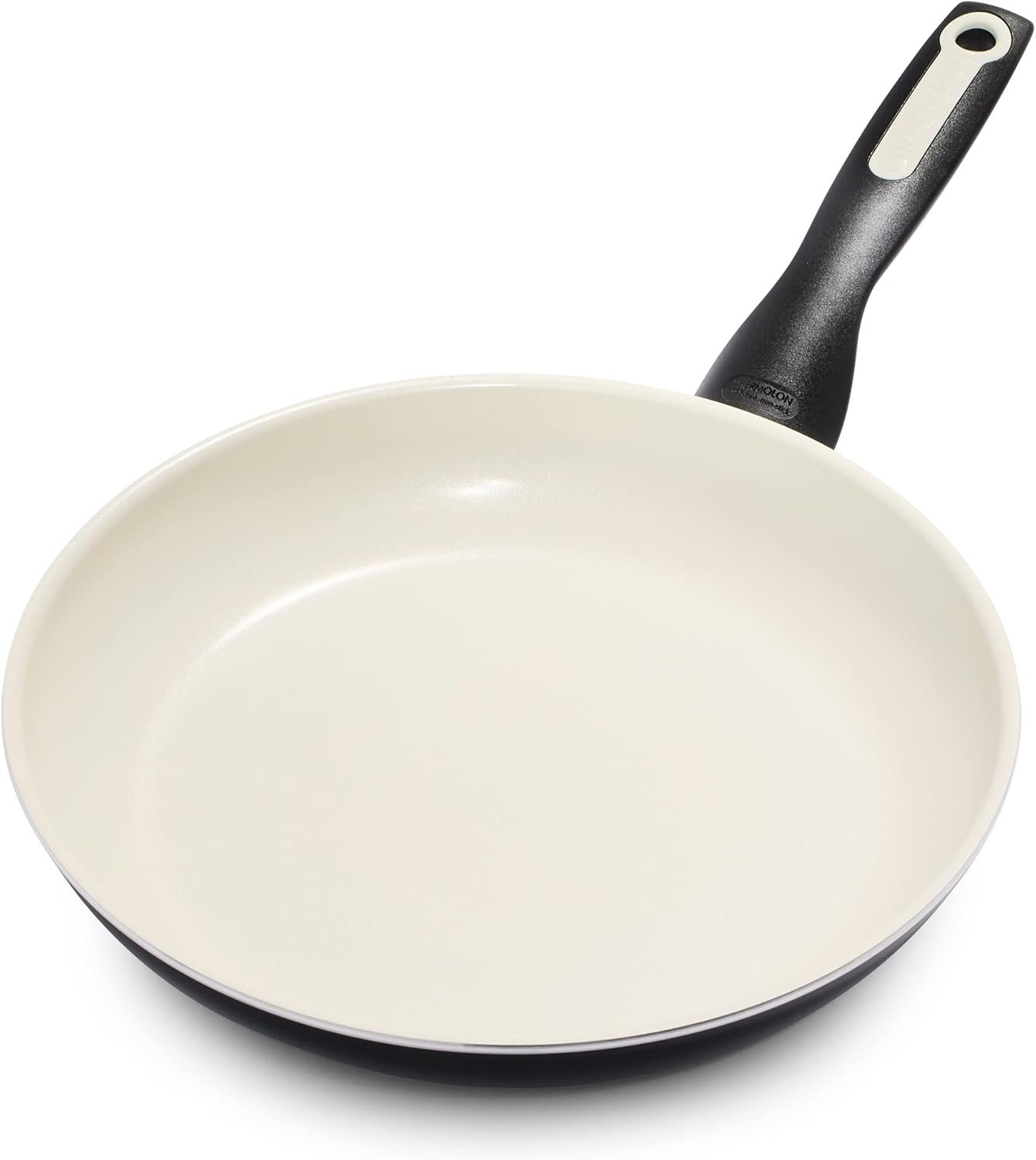 GreenPan Rio Healthy Ceramic Nonstick 10″ Frying Pan Skillet, PFAS-Free, Dishwasher Safe, Black