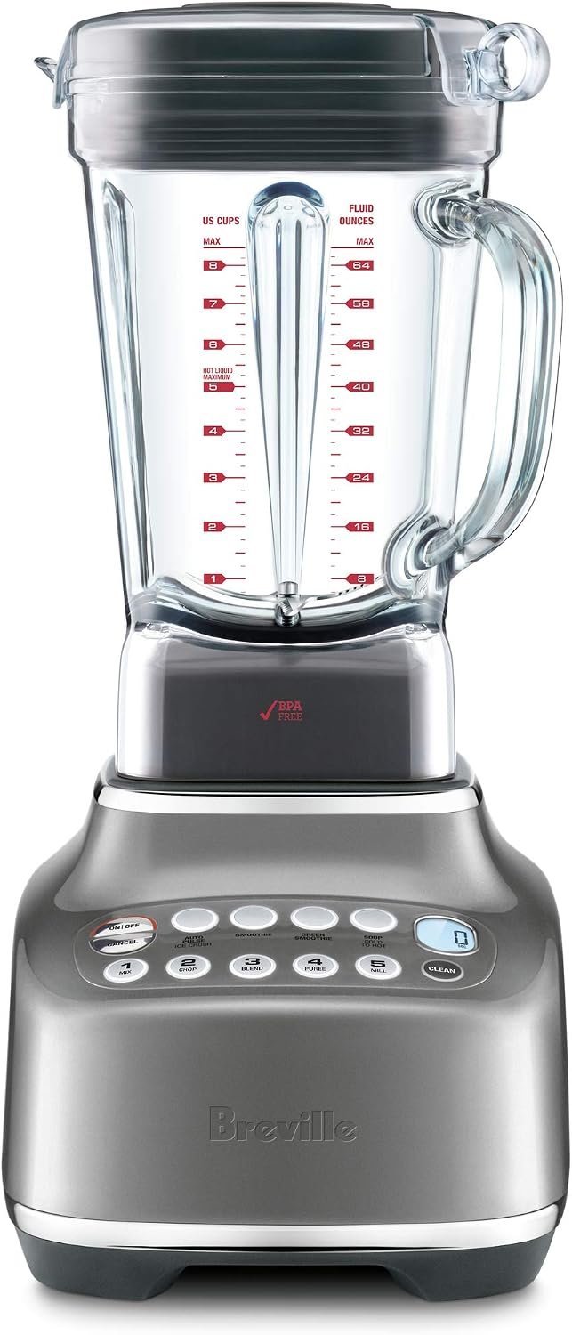 Breville BBL820SHY Q Home Blender, Smoked Hickory | Blend smoothies, crush ice and frozen fruit at high speed with this powerful home blender | 68 oz capacity