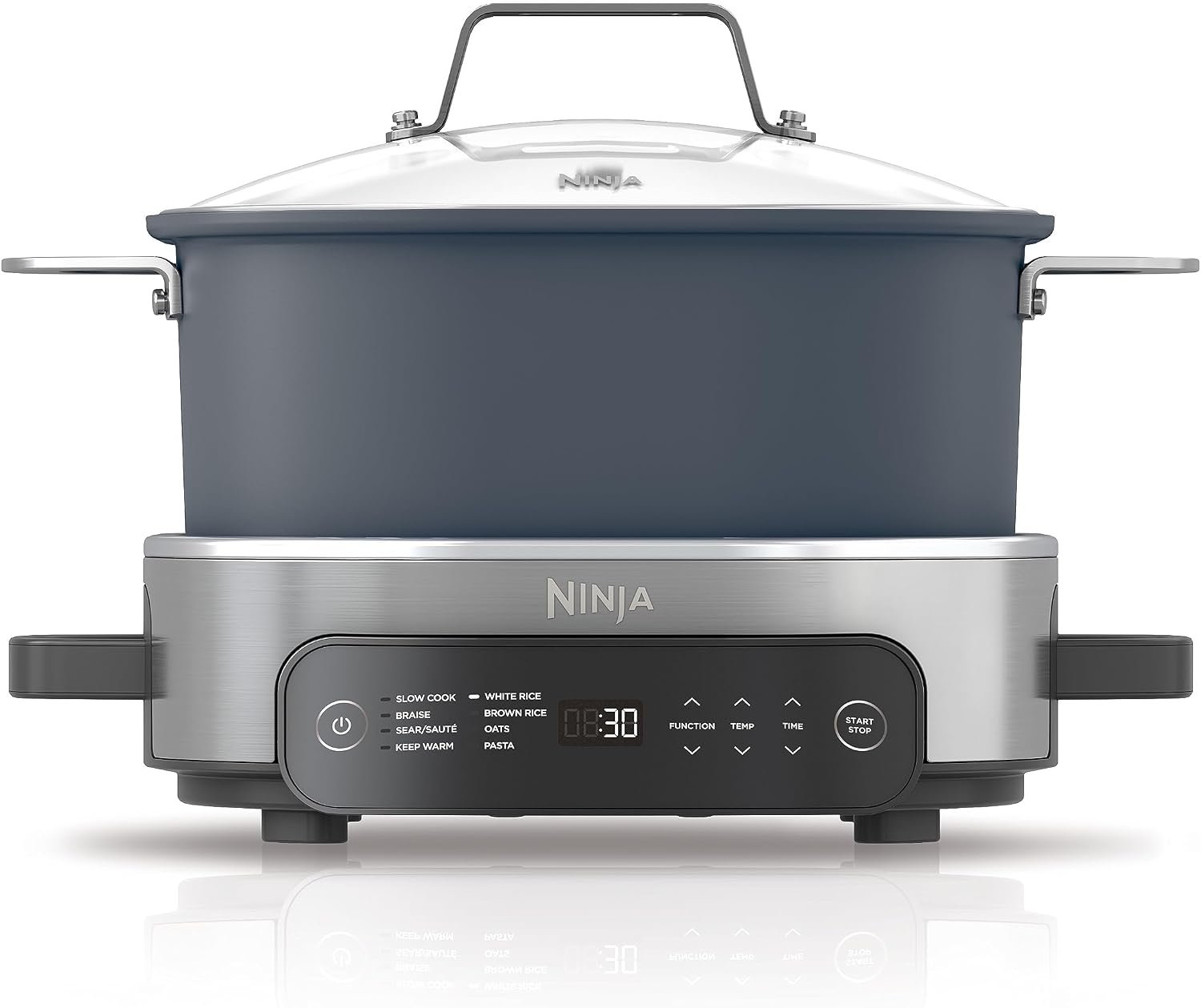 Ninja® Everyday PossibleCooker™ Pro, 6.5-qt, Midnight Blue, MC1101 | 10-in-1, 8 functions: Slow Cook, Sear/Sauté, Braise, Rice, Oats & Pasta. Replaces 10 appliances, cool-touch handles.