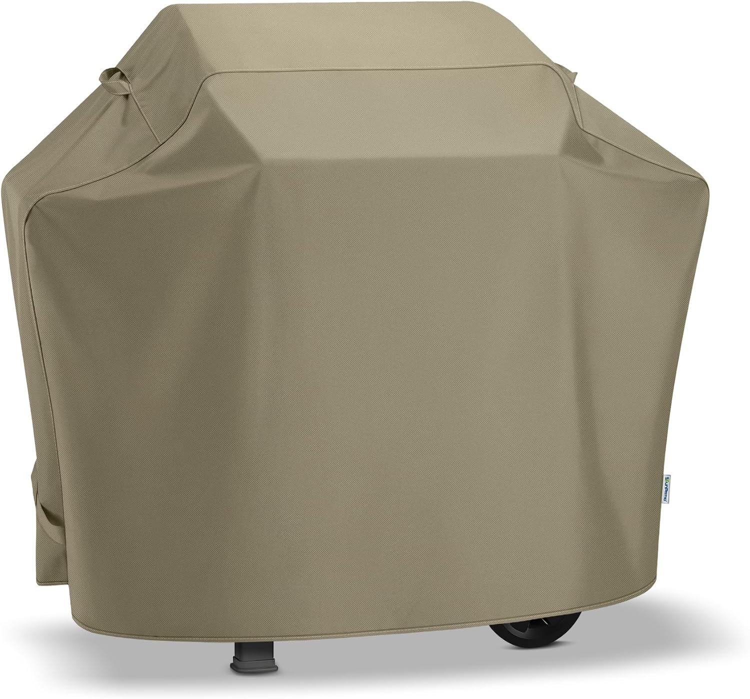 Grill Cover 48 Inch for Outdoor Grill, Heavy Duty BBQ Cover with Waterproof Sealed Seam, FadeStop Material, All Weather Resistant Compatible for Weber CharBroil Nexgrill and More, Taupe