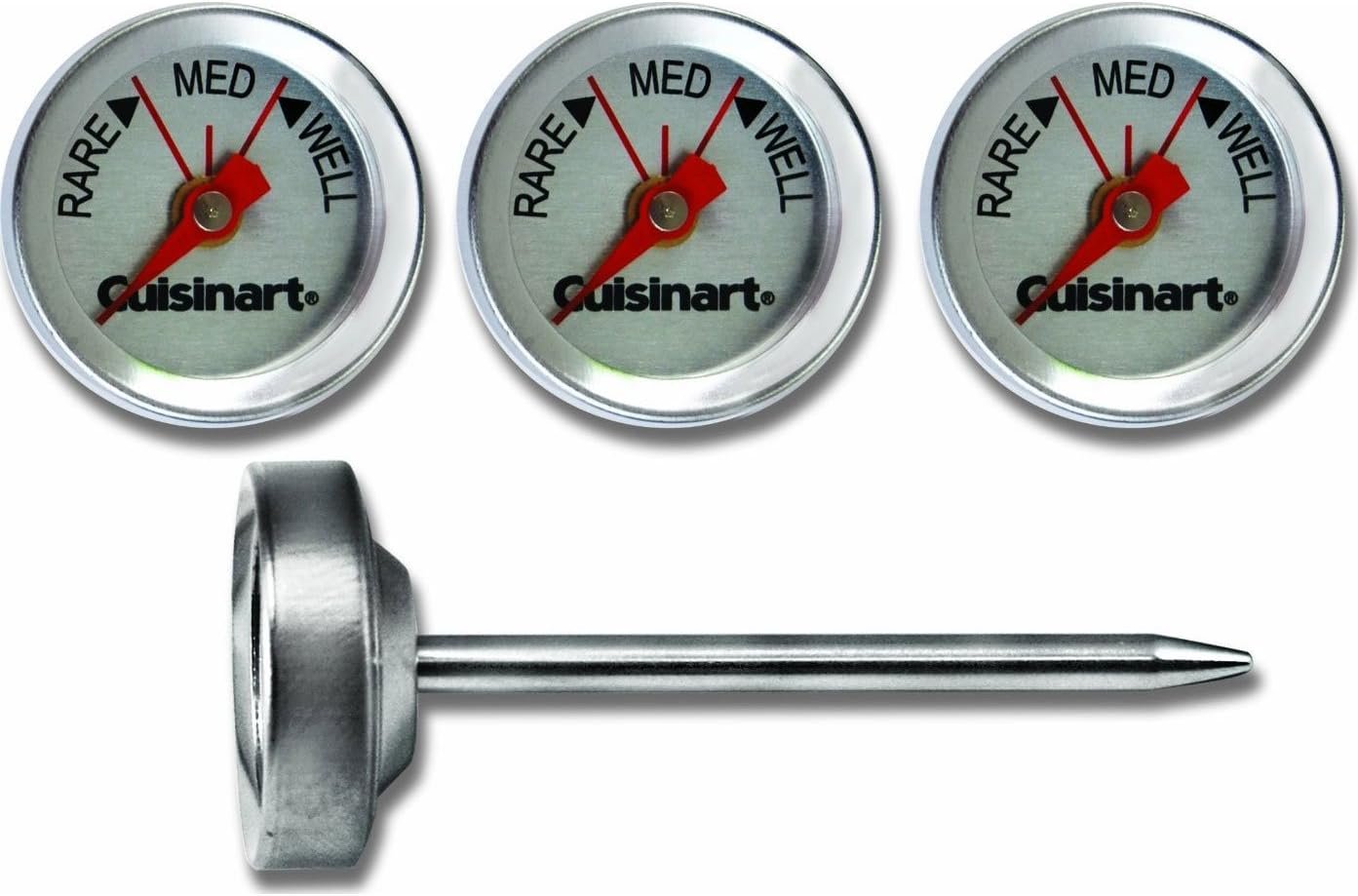 Cuisinart CSG-603 Outdoor Grilling Steak Thermometers (Set of 4) , Stainless Steel