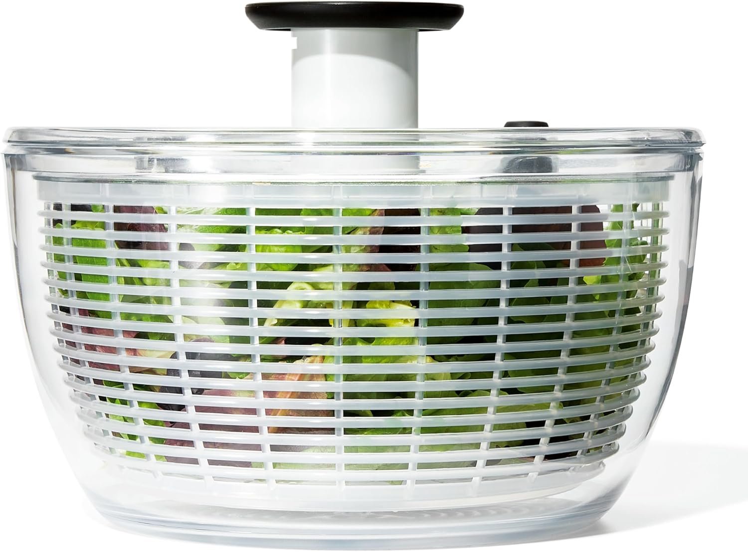 OXO Good Grips Salad Spinner | Lettuce Spinner | Fruit Washer | Fruit Washing Bowl with Strainer | Vegetable Cleaner | Salad Cleaner | Lettuce Washer | 6.22 Quart Capacity | Spin-dry Lettuce, Herbs, Fruit, Vegetables, Non-Slip Base, Large Capacity Bowl, Easy One-Touch Press Pump, Meal Prep
