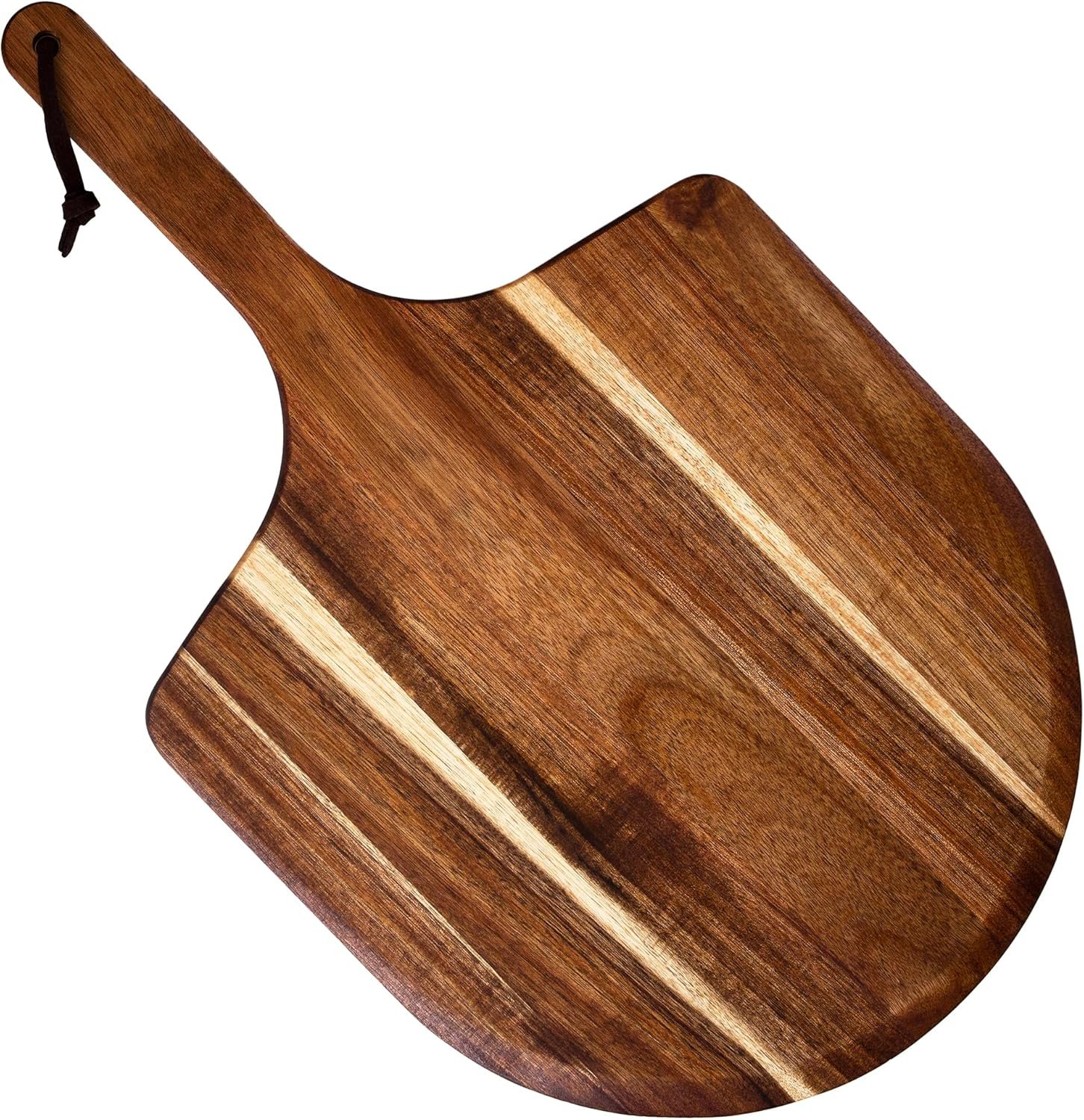 Totally Bamboo Rock & Branch Acacia Wood Pizza Peel, 13.75 Inch Wooden Pizza Paddle with Handle, For Oven and Grill