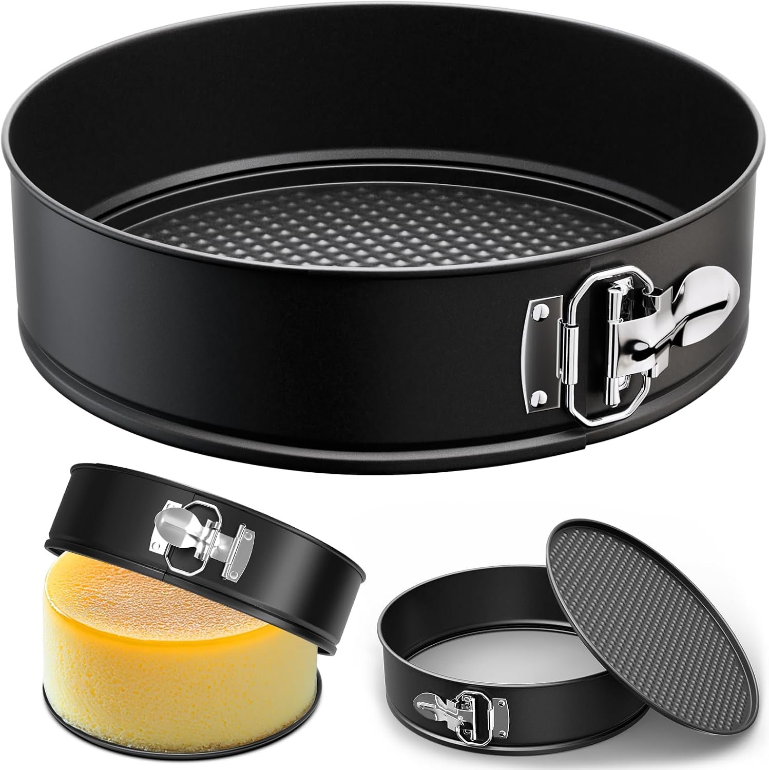 ZeroPone 9 Inch Springform Pan with Removable Bottom | Non-stick Cheesecake Pan with Removable Bottom Small Cake Mold withstands up to 450°F