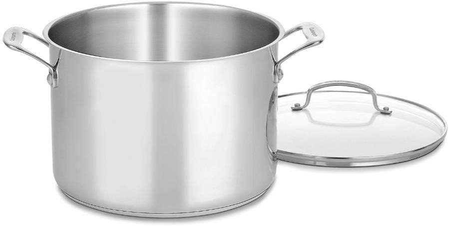 Cuisinart 76610-26G Chef’s Classic 10-Quart Stockpot with Glass Cover,Brushed Stainless