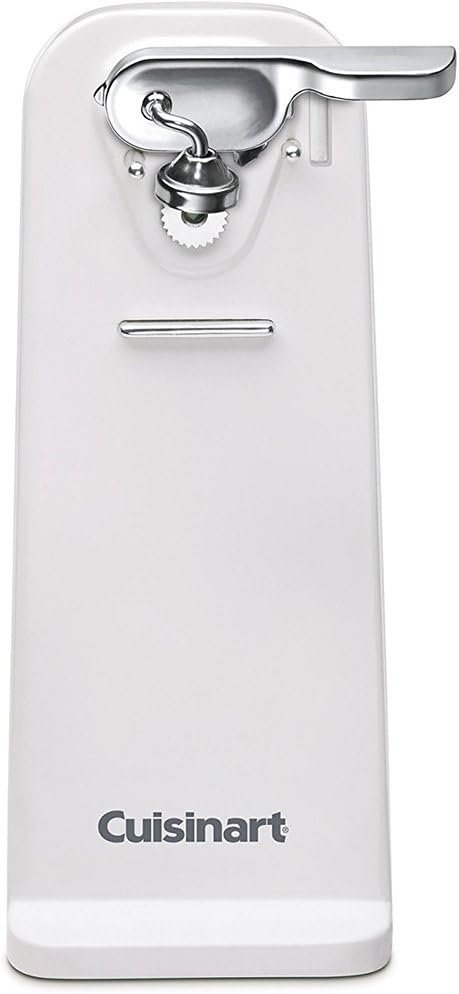 Cuisinart Deluxe Electric Can Opener, Single-Touch Automatic Can Opener, Easy-Clean Detachable Cutting Lever, Nonslip Base, CCO-50N, White