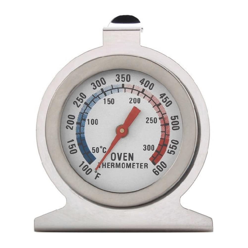1Pc Silver Oven Thermometer 50-300°C/100-600°F, Thermometer Instant Read Stainless Steel Thermometer Kitchen Cooking Thermometers, Large Dial Kitchen Cooking Oven Thermometers