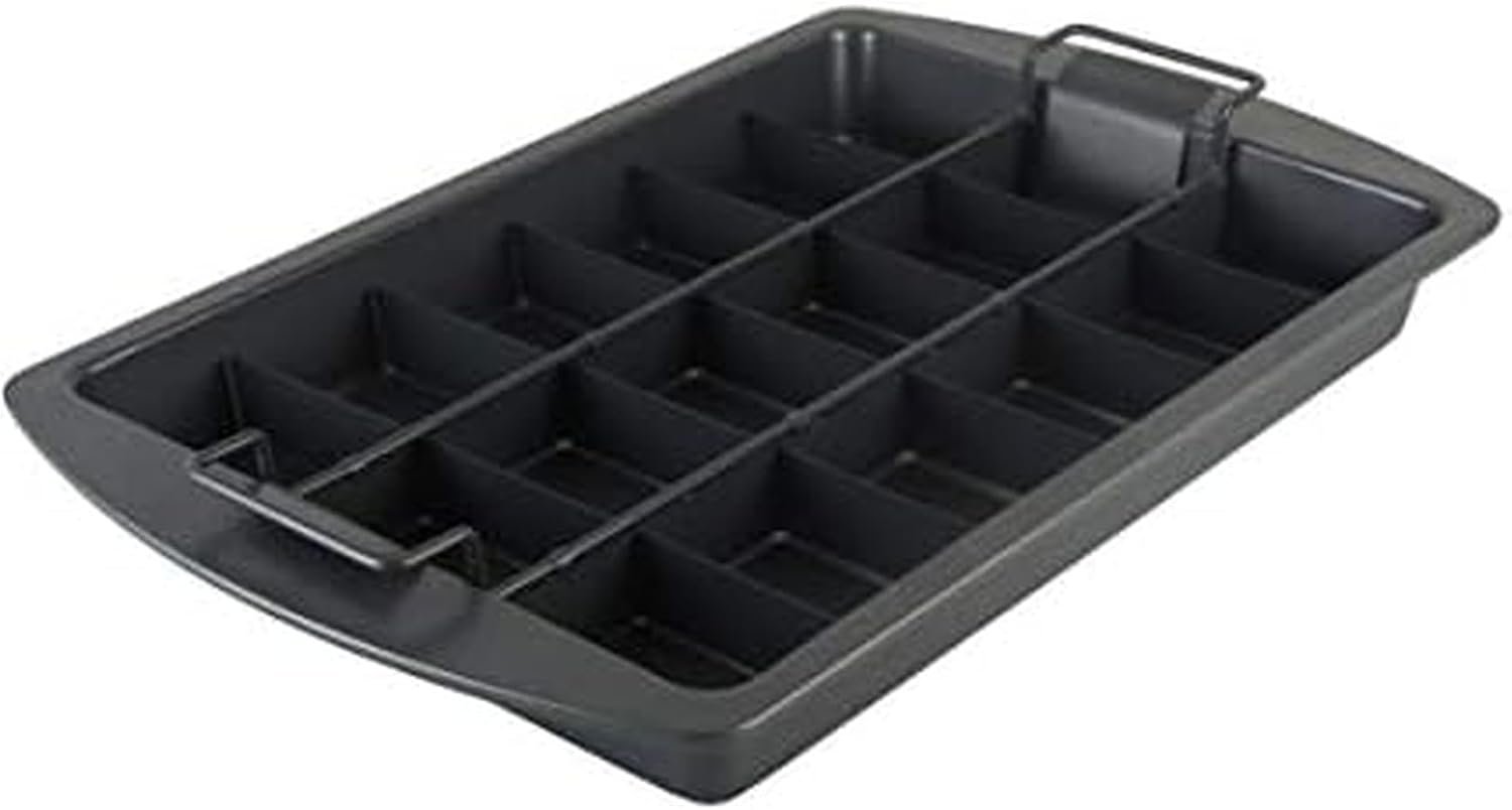 Chicago Metallic Professional Slice Solutions Brownie Pan, 9-Inch-by-13-Inch – , Dark Gray