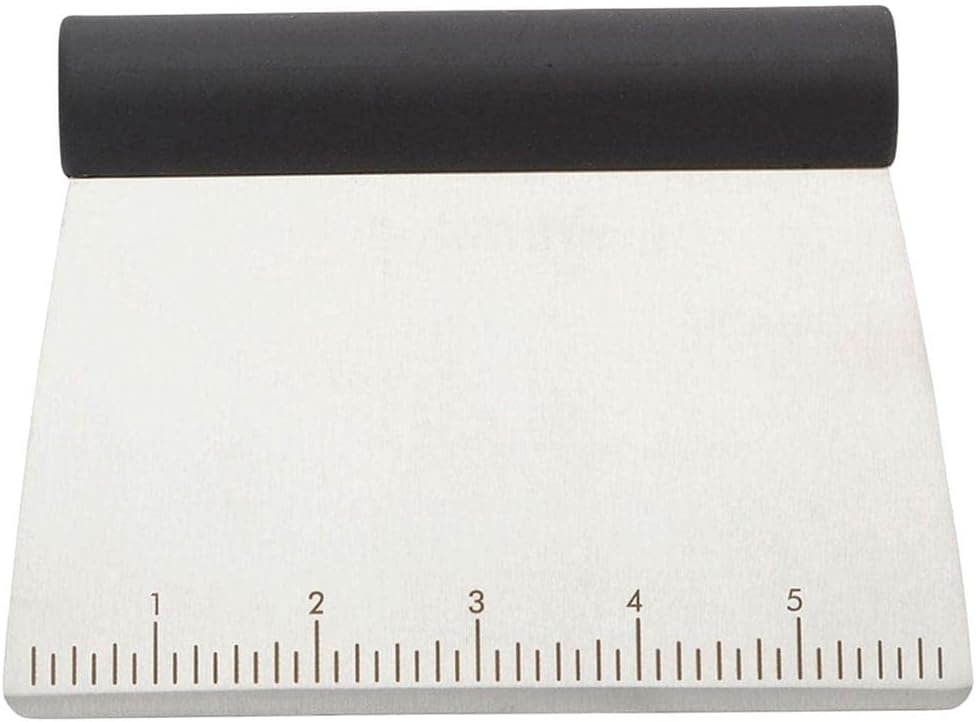 KitchenAid All Purpose Stainless Steel Dough Pastry Scraper/Chopper/Cutter with Measurement Scale, 6-Inch