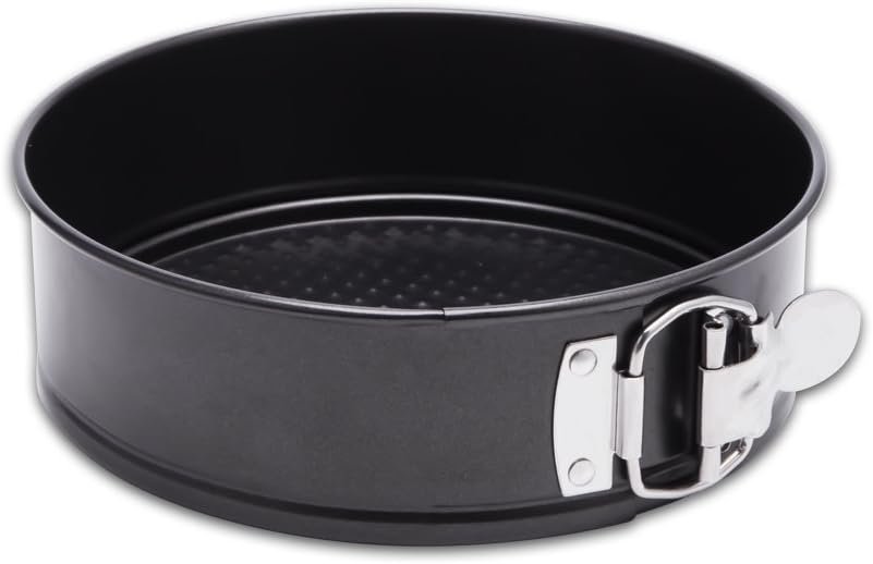 HIWARE 9 Inch Non-stick Cheesecake Pan Springform Pan with Removable Bottom/Leakproof – Black