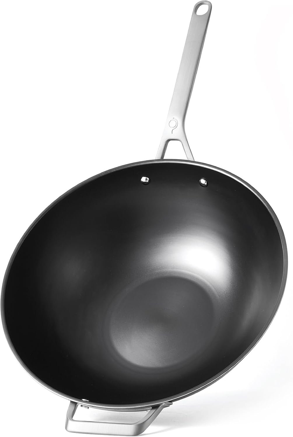 13 Inch Tri Ply Carbon Steel Wok Pan – Naturally Nonstick, Nitrided Carbon Steel – Lightweight, Non Toxic Cookware, No Coatings – Induction Wok, Oven, Outdoor Grill Cooking