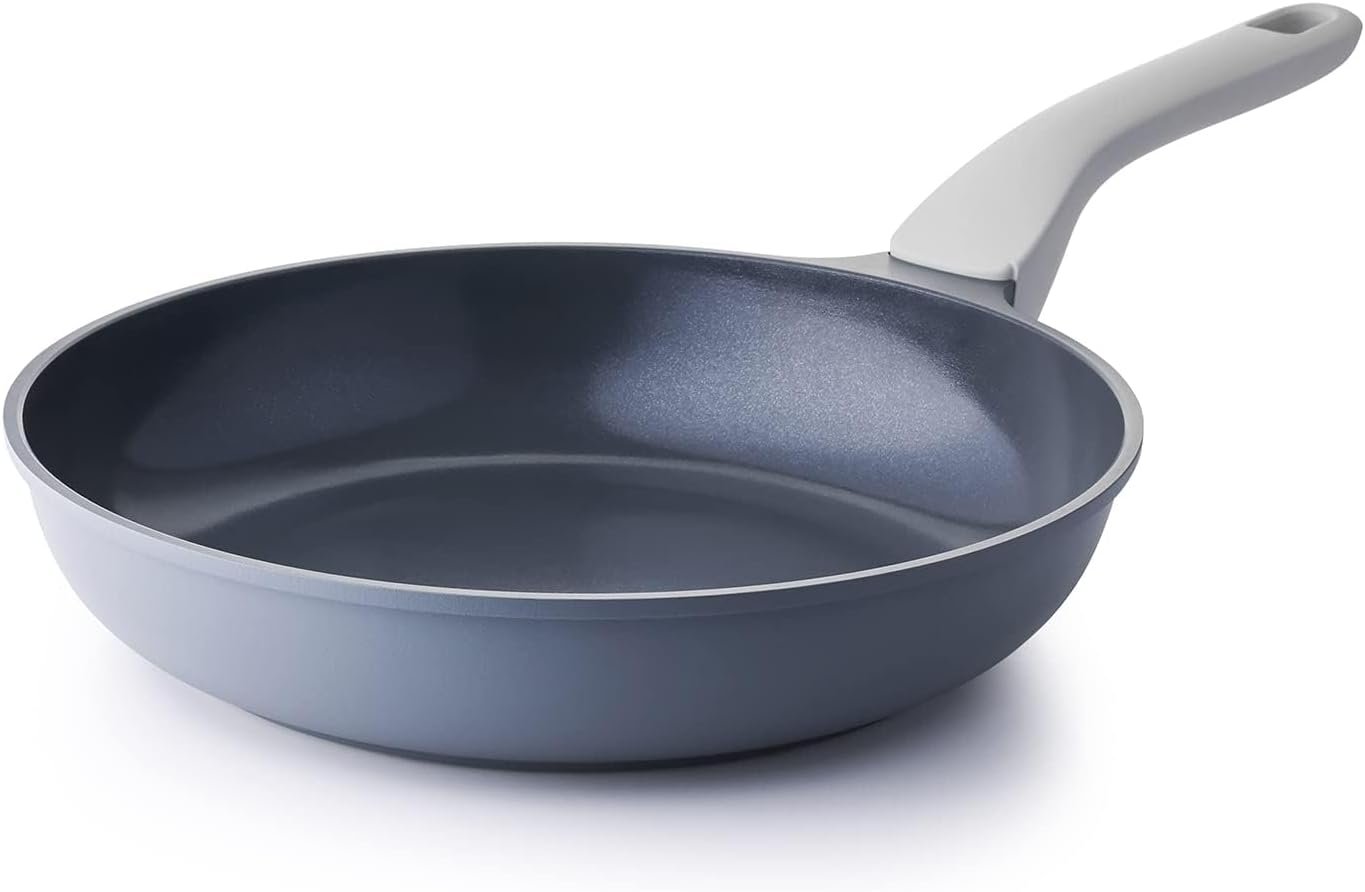PRICUSIS Nonstick Ceramic Frying Pan, 8/10/12 Inch Non Toxic Skillet, Egg & Omelet & Chef’s Pan, Induction Compatible, Dishwasher Safe,PTFE PFAS & PFOA Free (6-Inch, Gray) | StickproofX PFAS/PTFE/PFOA Free, Never Warp/Scratch Resistant, Full-Spray Oxidation Guard, Induction/Dishwasher & 8/10/12 in