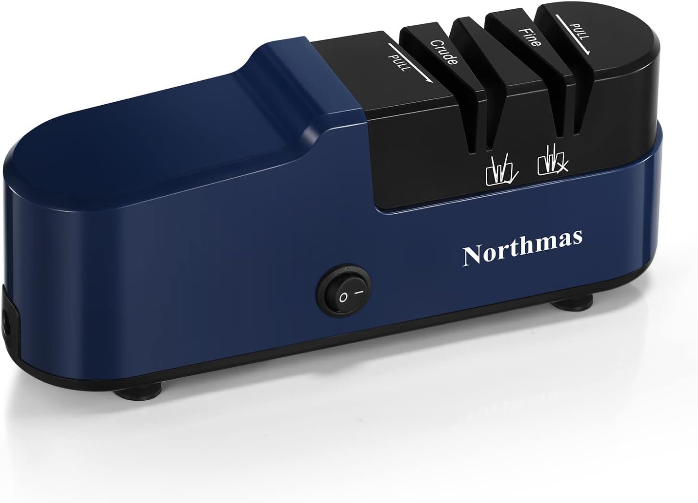 Northmas Knife Sharpener, Professional Electric Knife Sharpener for Home Use, 2 Stages for Quick Sharpening & Polishing, 100V-240V Global Voltage Design, Blue