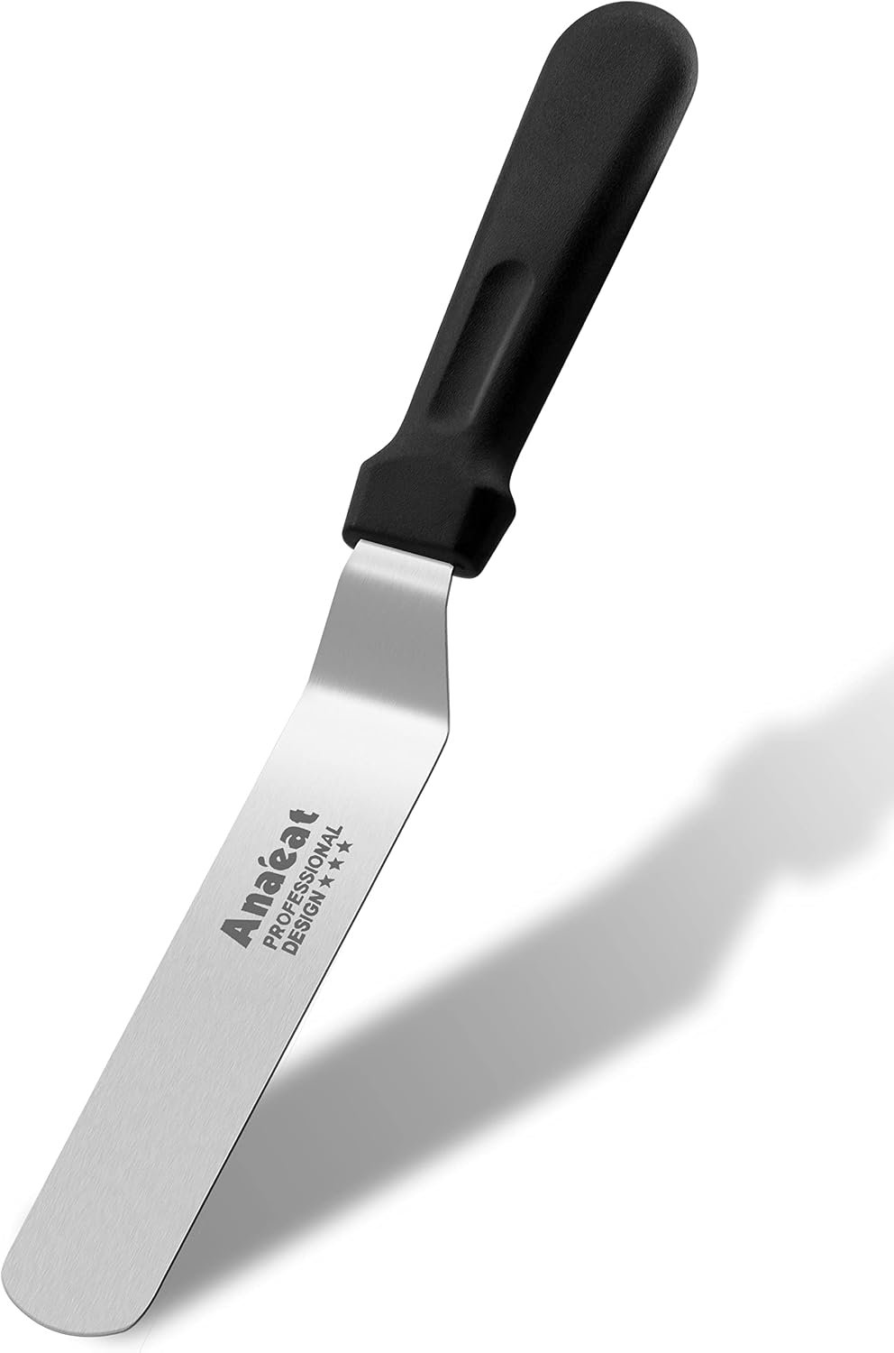 Anaeat Icing Spatula, Professional Cake Angled Offset Spatula with 6″ Stainless Steel Blade – Thickened Frosting Knife with Durable Plastic Handle for Cake Decorating, Pastry & Baking