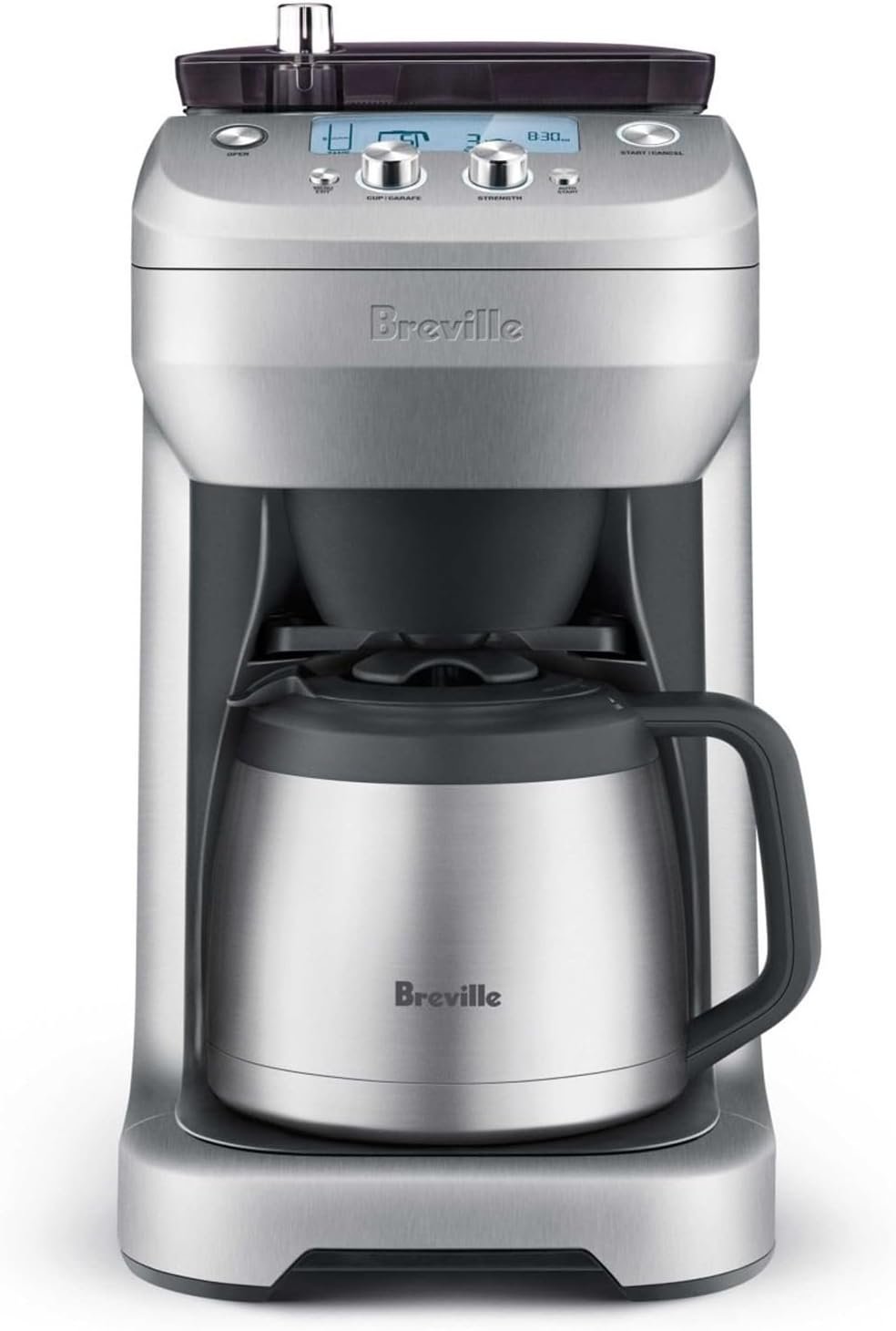 Breville BDC650BSS Grind Control Thermal Carafe, Brushed Stainless Steel | Grind and brew fresh coffee your way with drip coffee maker with built-in grinder and adjustable grind and strength settings