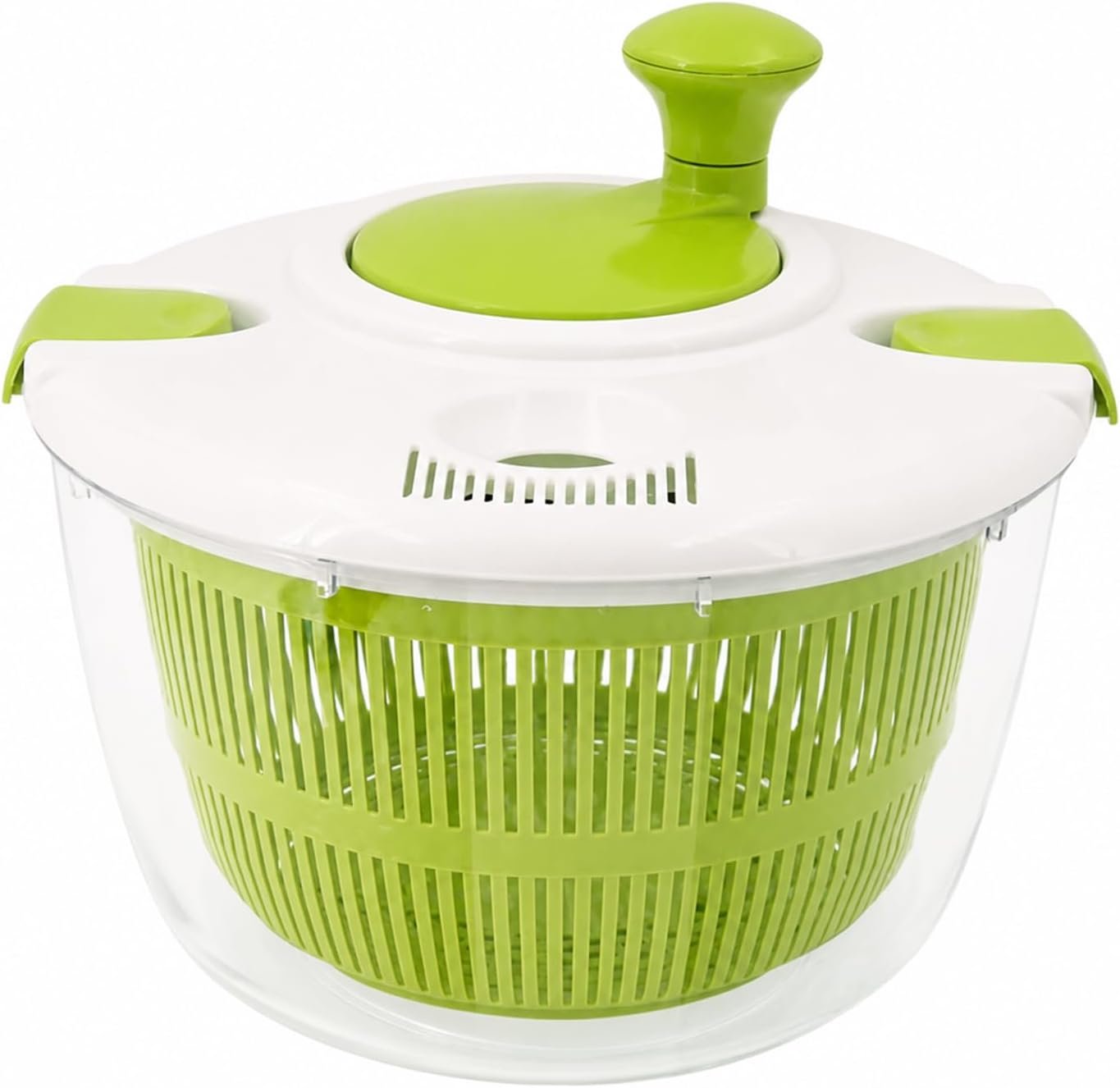 Salad Spinner, Lettuce Spinner with Drain, Vegetable and Fruit Washer, Salad Dryer for Washing, Spinning, and Drying Greens, Fruits and Vegetables, 5.3 Quarts Capacity