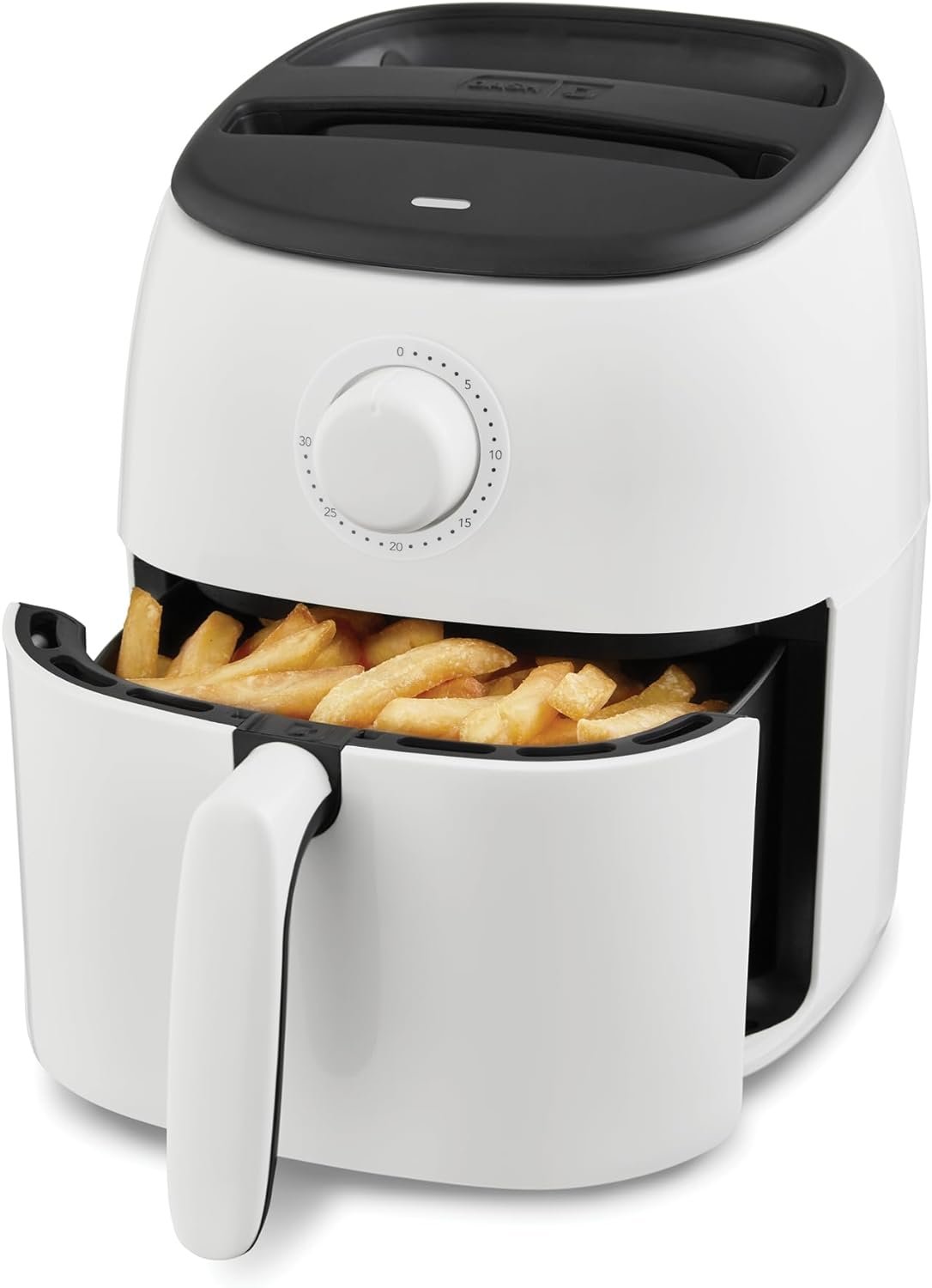 Dash Tasti-Crisp Express Air Fryer – Mini Air Fryer For Crispy Snacks, Frozen Foods and Oil-Free Cooking – Nonstick Basket – White, 2.6-Quart