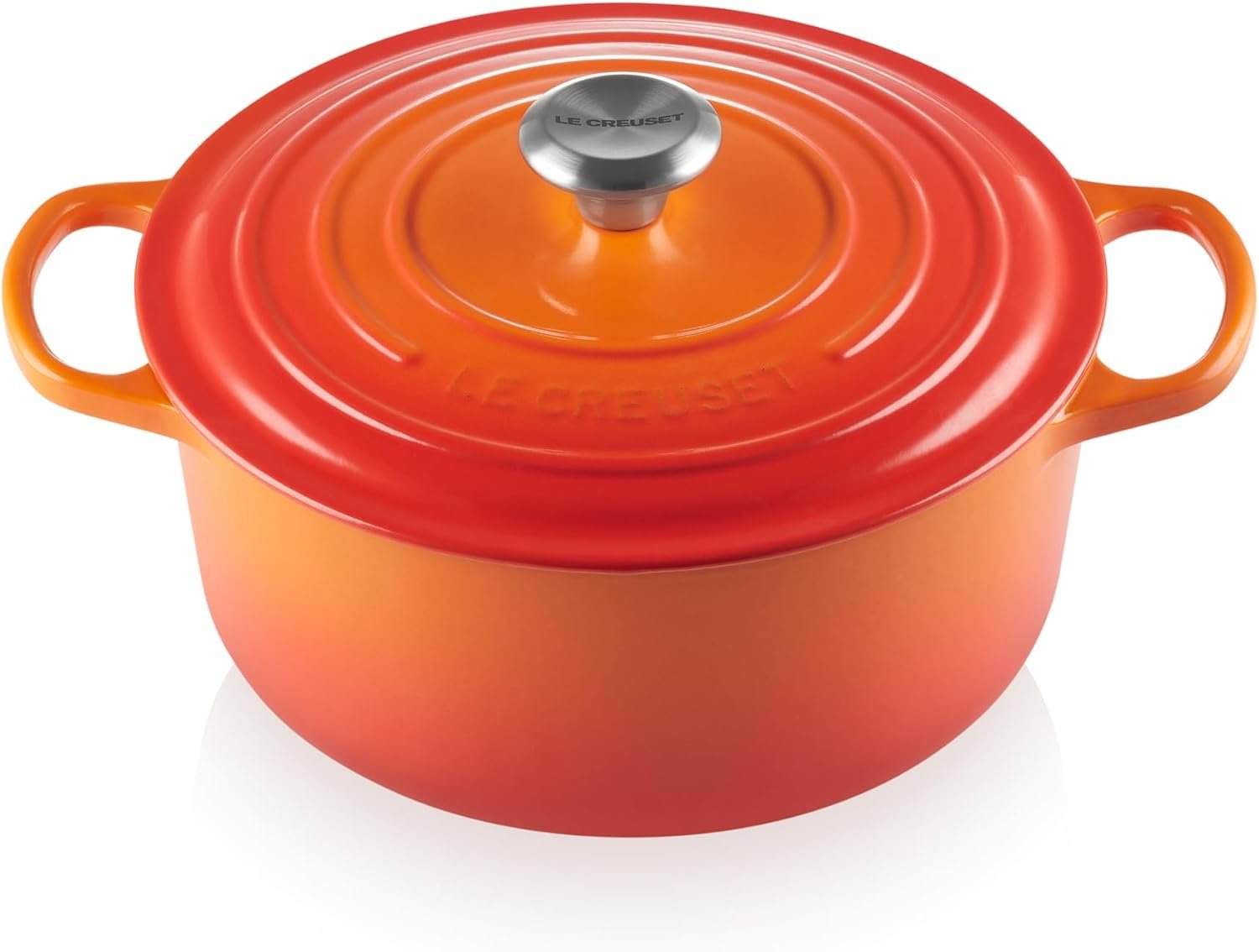 Le Creuset Enameled Cast Iron Round Dutch Oven, 5.5 qt., Flame