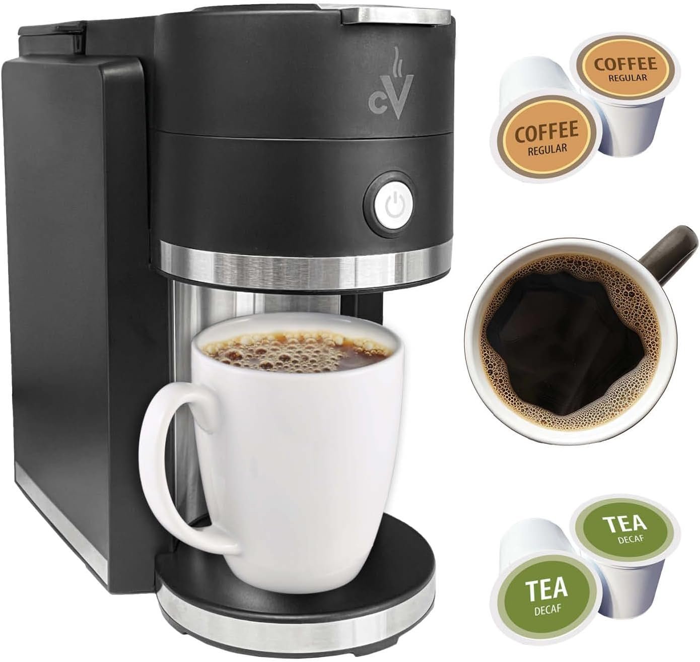 Barista Single Serve Coffee Maker, K-Cup Compatible | Compatible with K-Cup coffee pods (Sold separately), compact design, single serve brewing