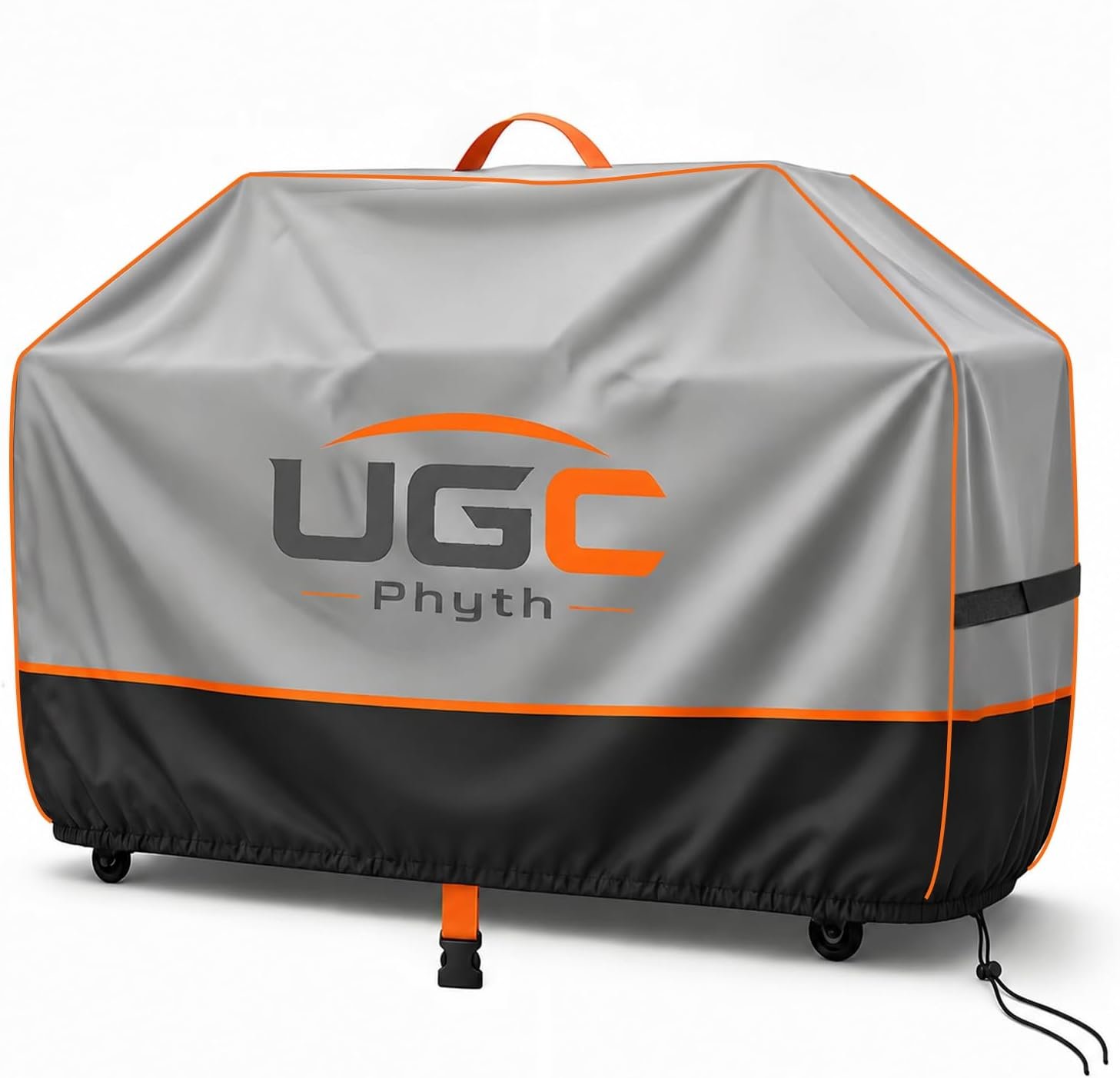58 Inch Grill Cover, Heavy Duty Waterproof Gas Grill Cover, 420D Outdoor BBQ Grill Cover with Straps & Drawstring, Fits Weber Genesis, Char-Broil, Nexgrill, Monument 3-5 Burner Grills.