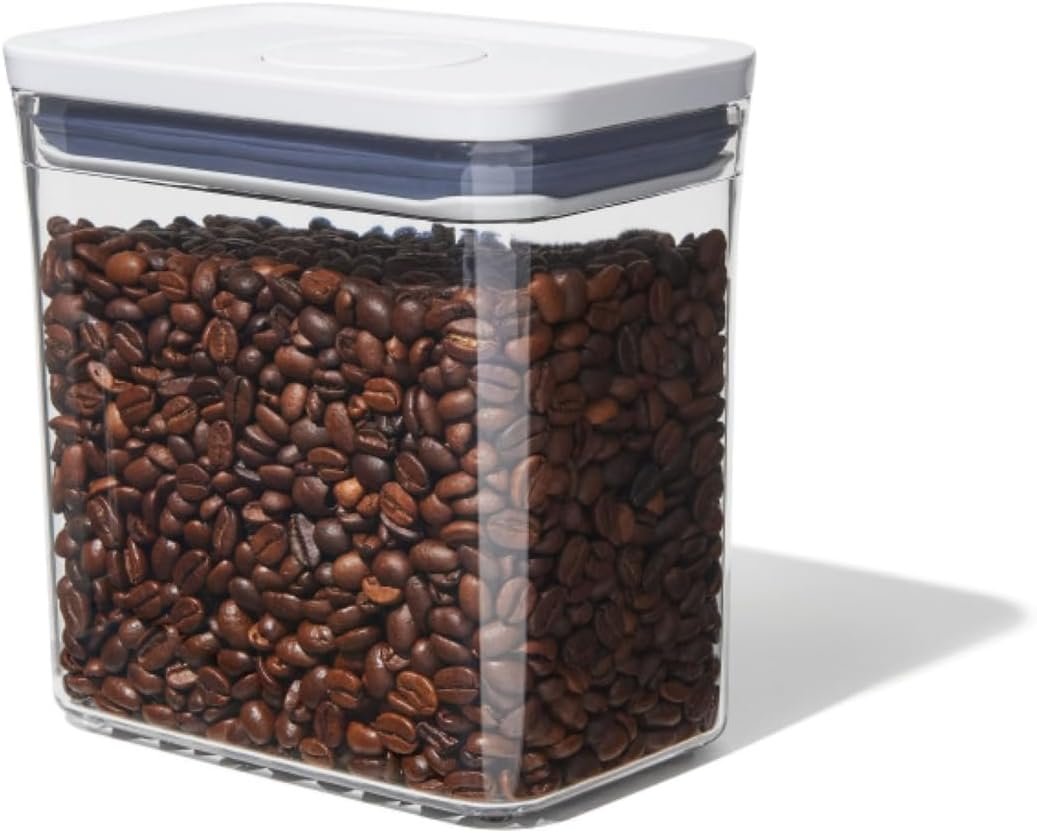 OXO Good Grips POP Container, Airtight Food Storage for Pantry, 1.7 Qt | Airtight Container for Coffee Beans, Sugar, Rice, One-Push Lid, Stackable, Dishwasher Safe, Rectangle Shape