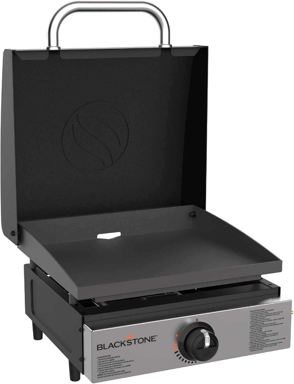 Blackstone 1814 Propane Gas Griddle, 17 Inch, Black | Stainless Steel, Portable Flat Top, Heavy Duty, For Kitchen, Camping, Outdoor, Tailgating