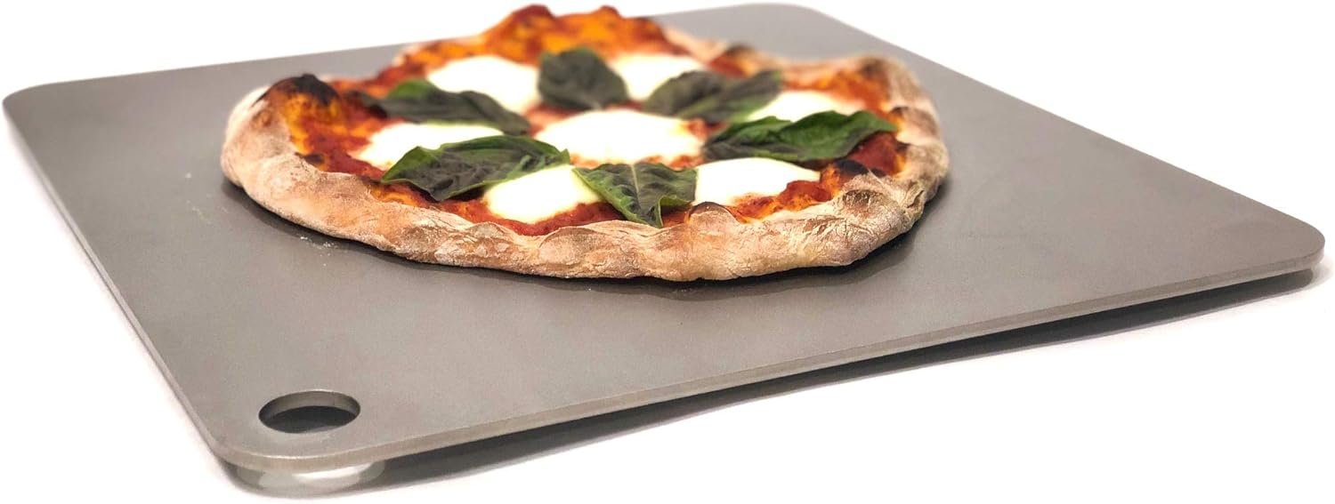 16″ x 16″ Pizza Steel – 3/8″ Steel, 27.5 lbs | Multipurpose Cooking Steel for Pizzas, Sourdough, Grilling & More – Made in the USA