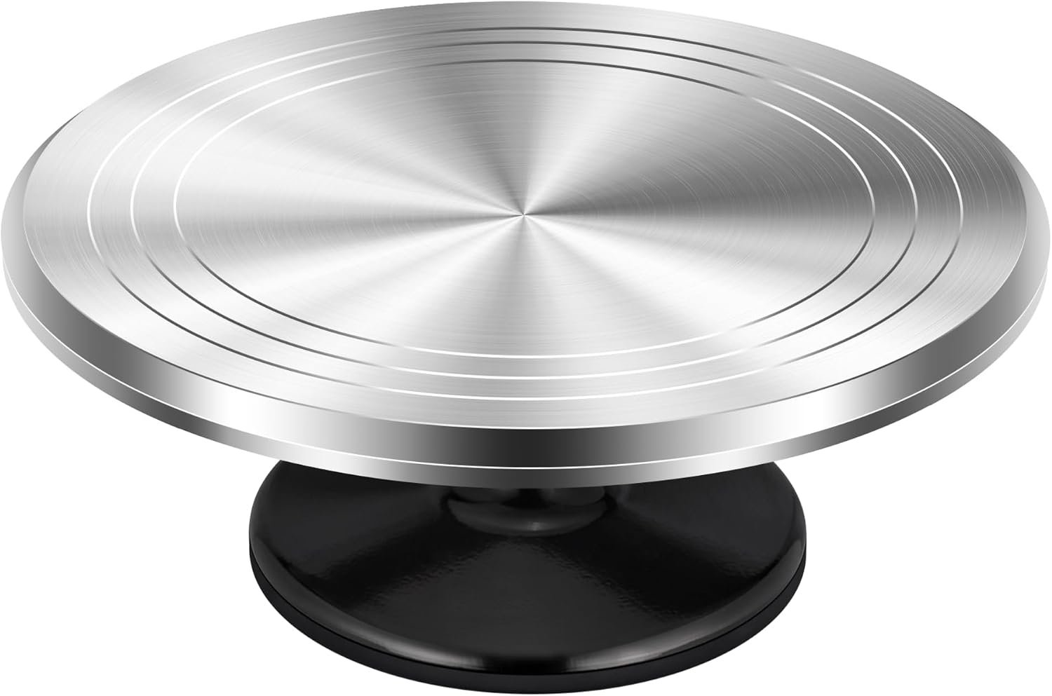 Kootek Aluminum Cake Stand Turntable for Party, Base Giratoria Para Pastele | Heavy-Duty, Smooth Rotation, Non-slip, 12″ Cake Spinner for Decorating Display, Baking Supplies Tools for Beginner & Pros