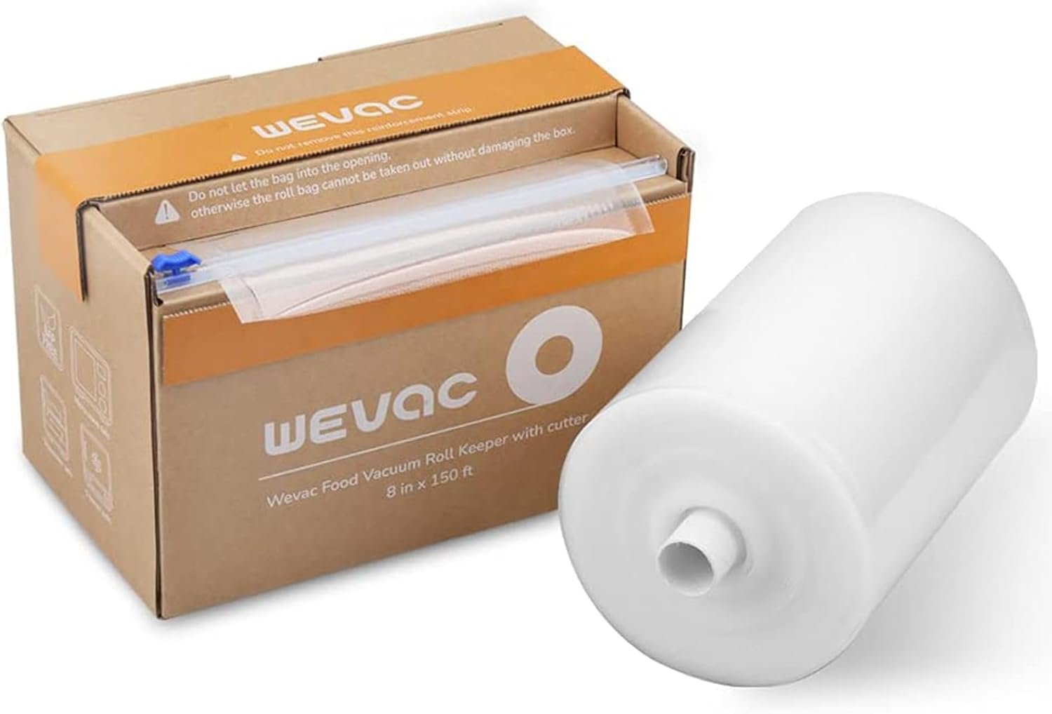 Wevac Vacuum Sealer Bags for Food, 11″x150′ Roll, Fits Food Saver Machines | Roll Keeper with Cutter, BPA free, Commercial Grade, Heavy Duty, Freezer Safe, Sous Vide, Storage, Meal Prep, Meat, Fish,Soup