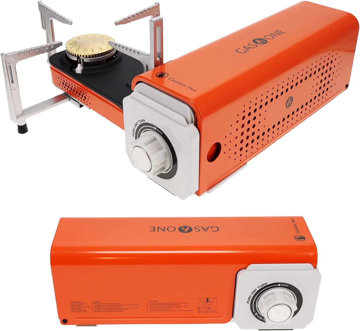 Gas One GS-8300 – Camp Stove Compact Butane Stove with Carrying Case – Foldable Portable Stove