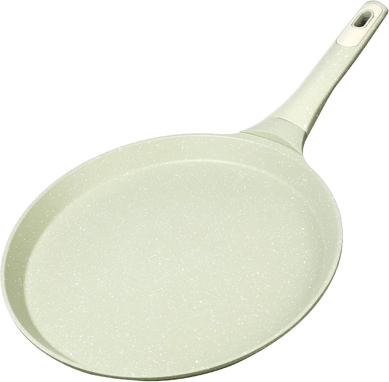 Nonstick Crepe Pan, Coating Induction Compatible Skillet Griddle | Dosa Tawa Pan for Roti, Tortillas & Pancakes | Eco-Friendly 100% Free PFOA,PFAS, Lightweight with Cool-Touch Handle
