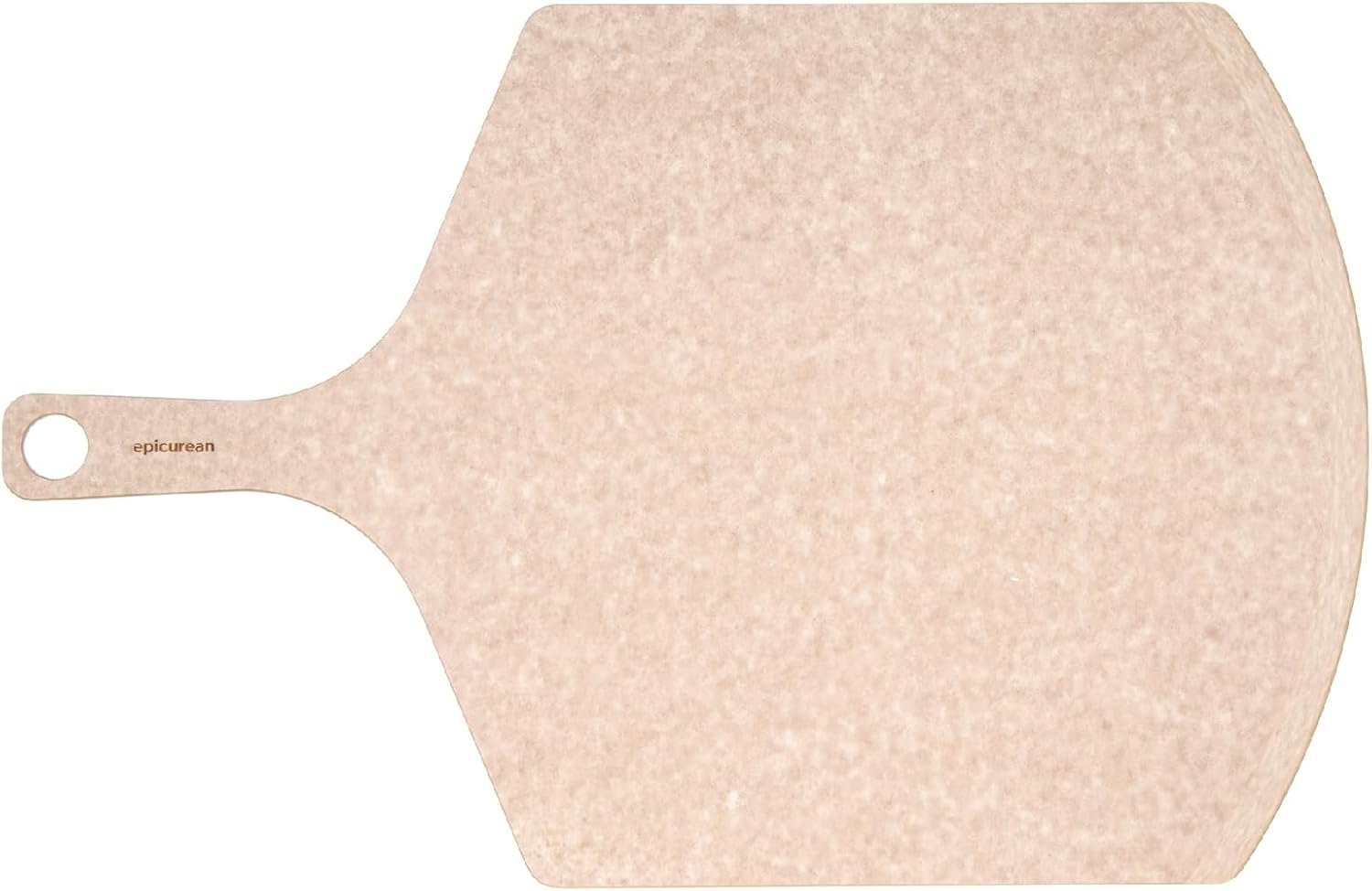 Epicurean Pizza Peel, 21-Inch by 14-Inch, Natural | microplastics free, 3/16 in thick, knife-friendly, nonporous, NSF certified, Made in USA