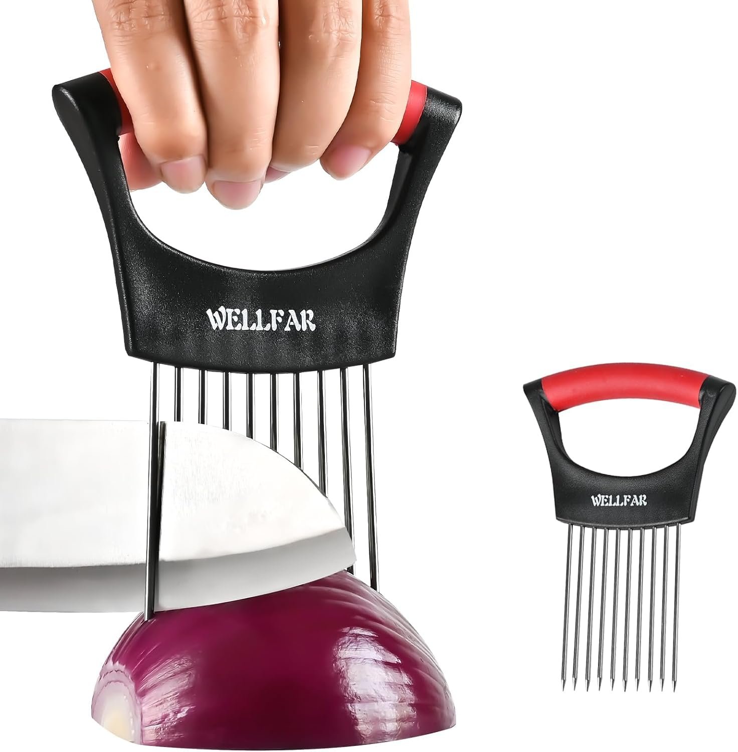 2PCS Onion Slicer, Vegetable Holder for Slicing, Slice Cutter Chopper Guide
