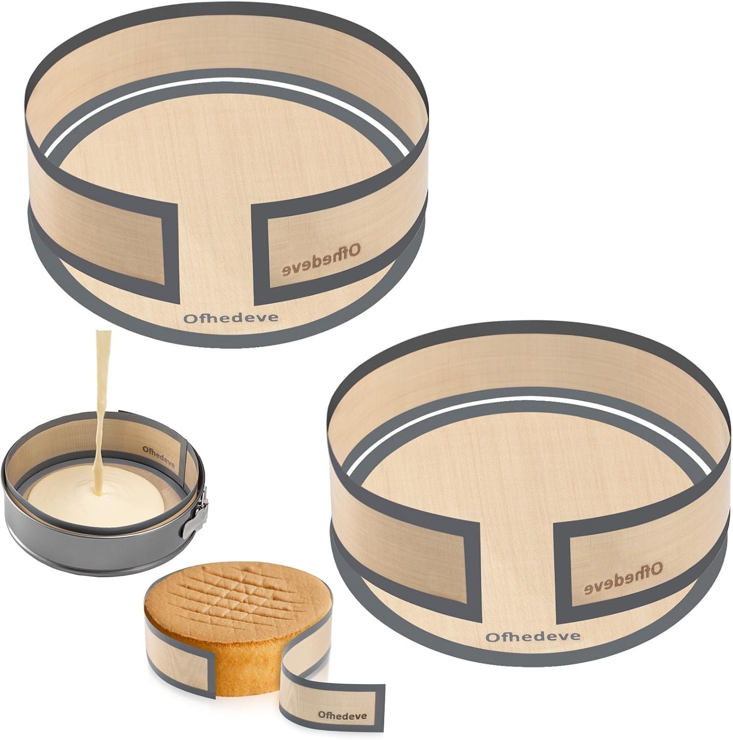 2 pack Silicone mat for 9 inch springform pan, springform pan protector, prevent cake from sticking, cheesecake pans protector mat