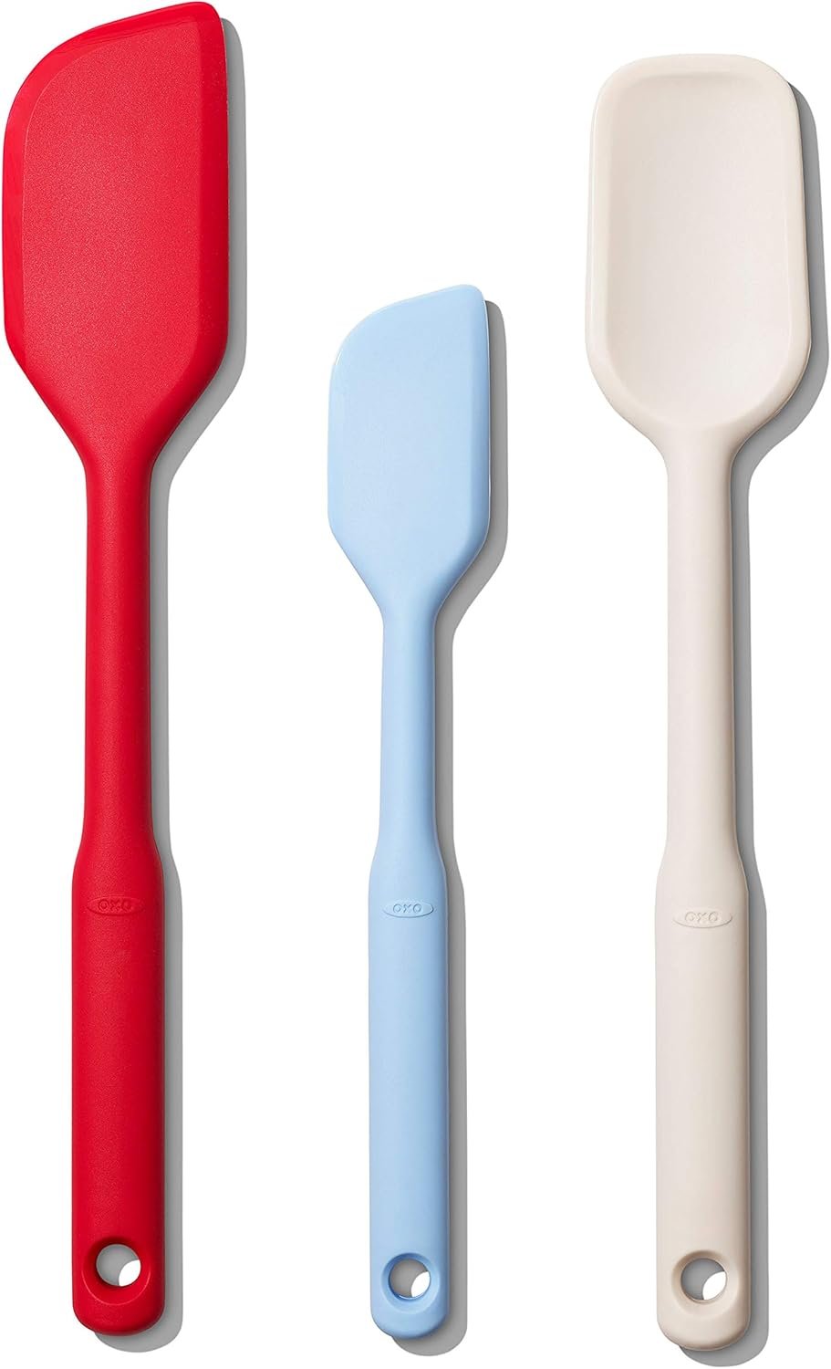 OXO Good Grips Silicone Heat Resistant Spatula Set – 3 Piece, Multicolor | Non-Stick Safe, Baking And Cooking Spatulas, Kitchen Utensils, Dishwasher Safe, For Scraping And Scooping