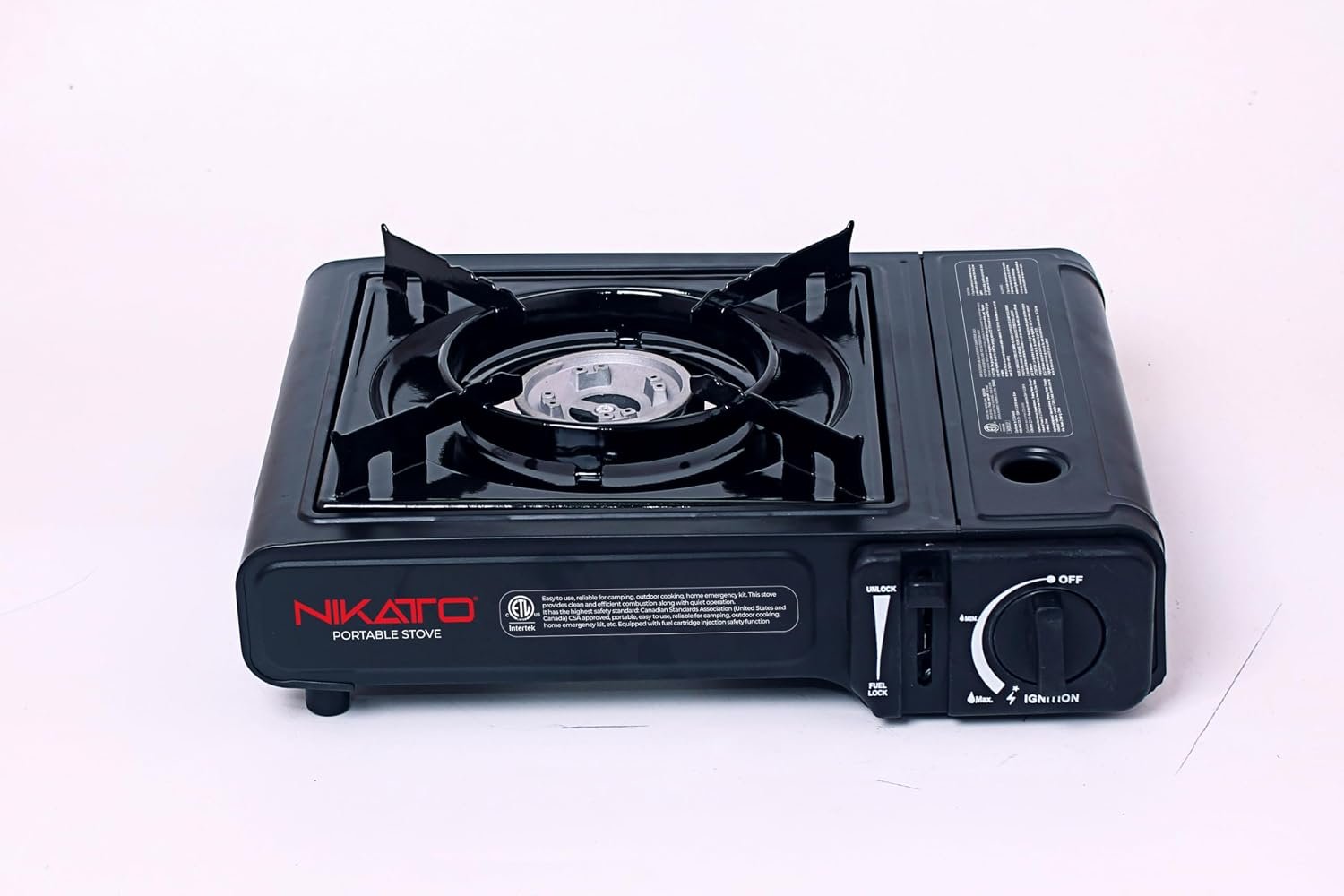 Butane Stove, Automatic Ignition and Carrying Case, Portable Cooktop For Camping, Tailgating, Grilling and Emergency Preparedness
