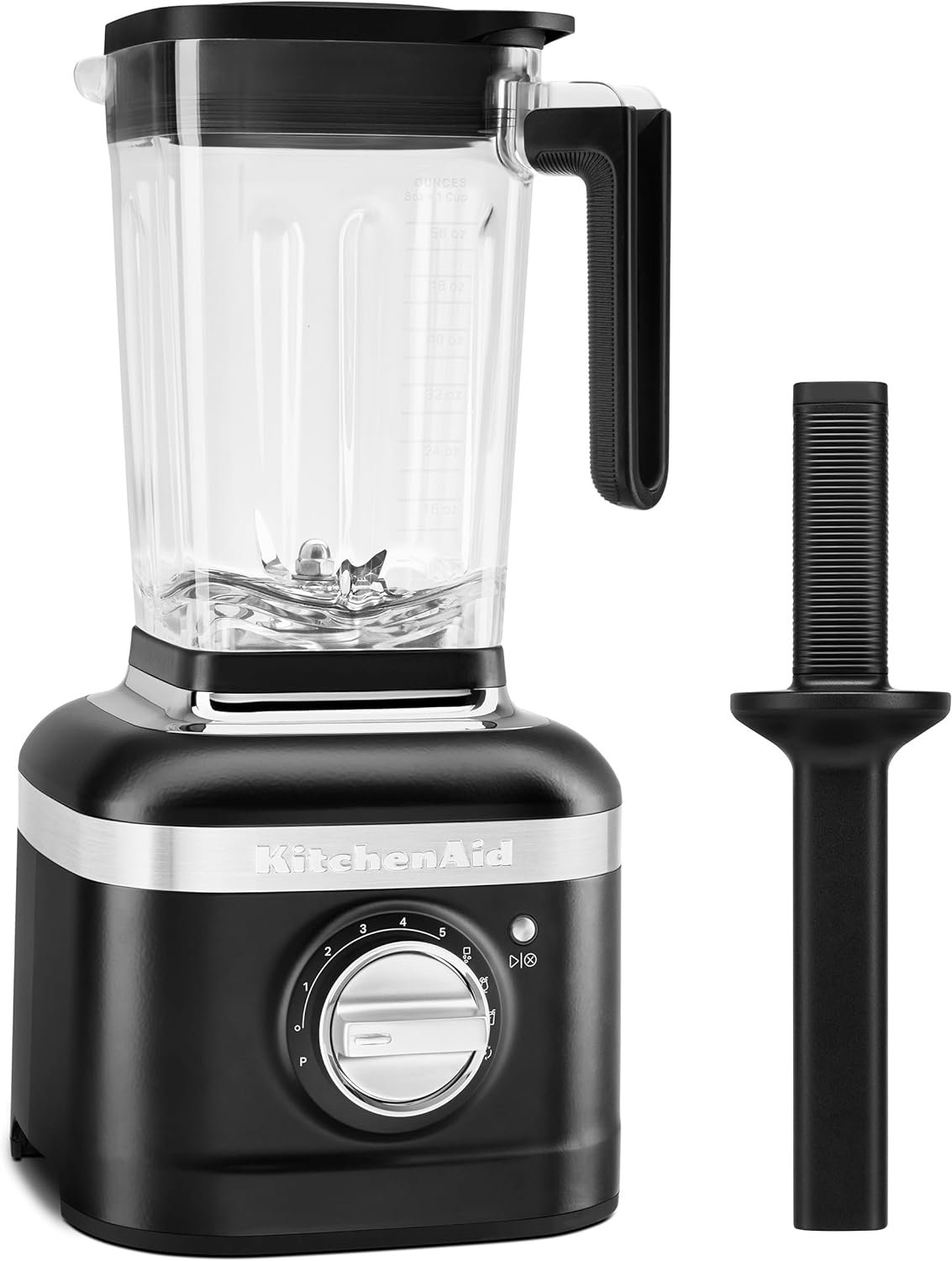 KitchenAid K400 Variable Speed Blender w/Tamper, KSB4028, Black Matte | Preset Recipe Programs: Ice Crush, Icy Drinks, and Smoothie, 5-speed variable speed dial, Intelli-Speed Motor Control